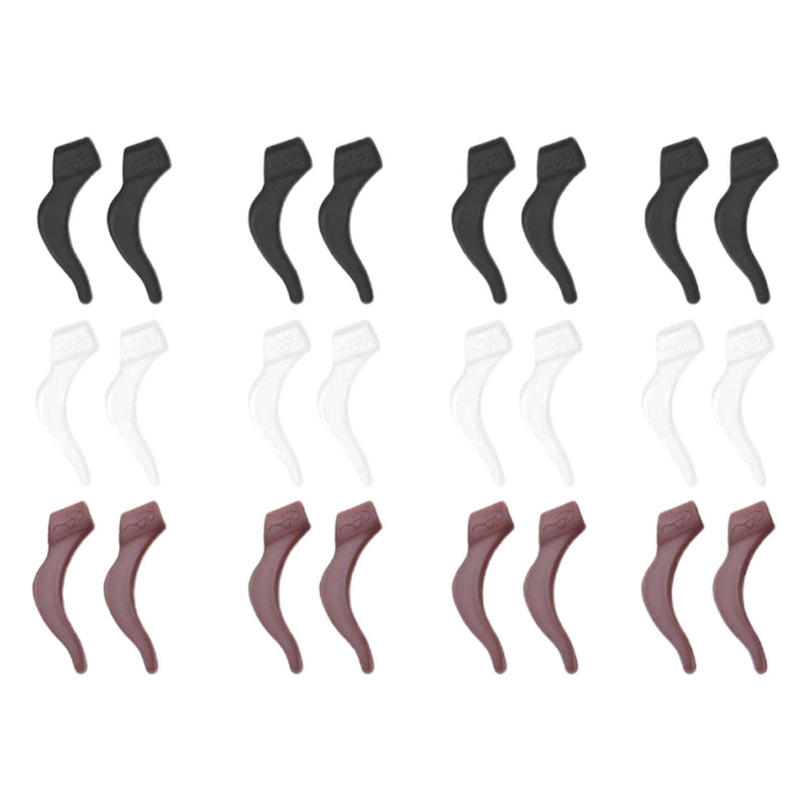 24Pcs Silicone Slip Ear Hook,Eyeglass Retainer,Anti Slip Ear Grips Hook,Comfortable and Durable Glasses Accessories for Sports,Reading,Outdoor Activities,and Daily Use,A B - Image 1