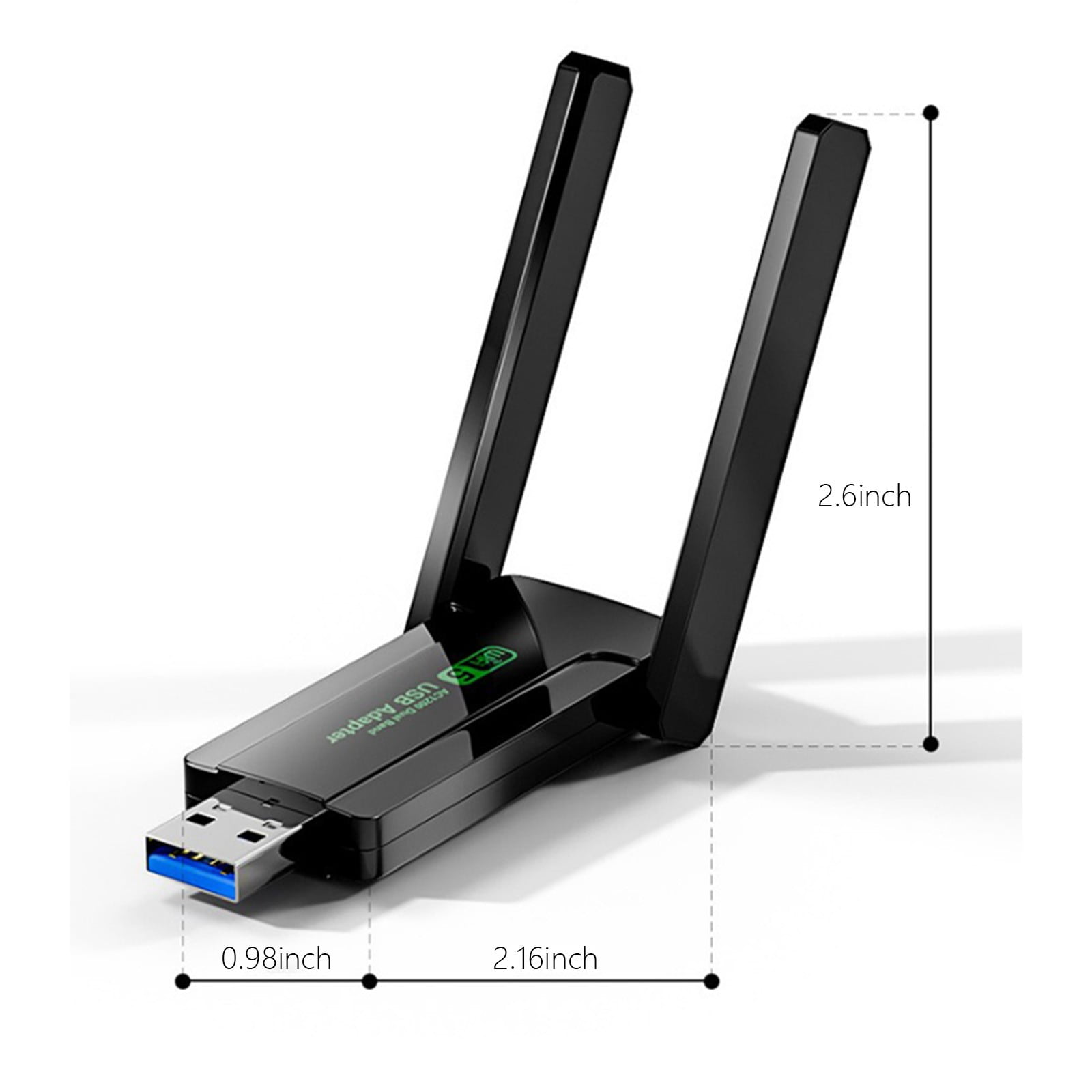 WiFi Extender, WiFi Range Extender, 1300M 2.4G/5G Wireless Internet Booster, Wireless Signal Booster Repeater Internet WiFi, USB WiFi Adapter, for Home, USB Interface Black - Image 4