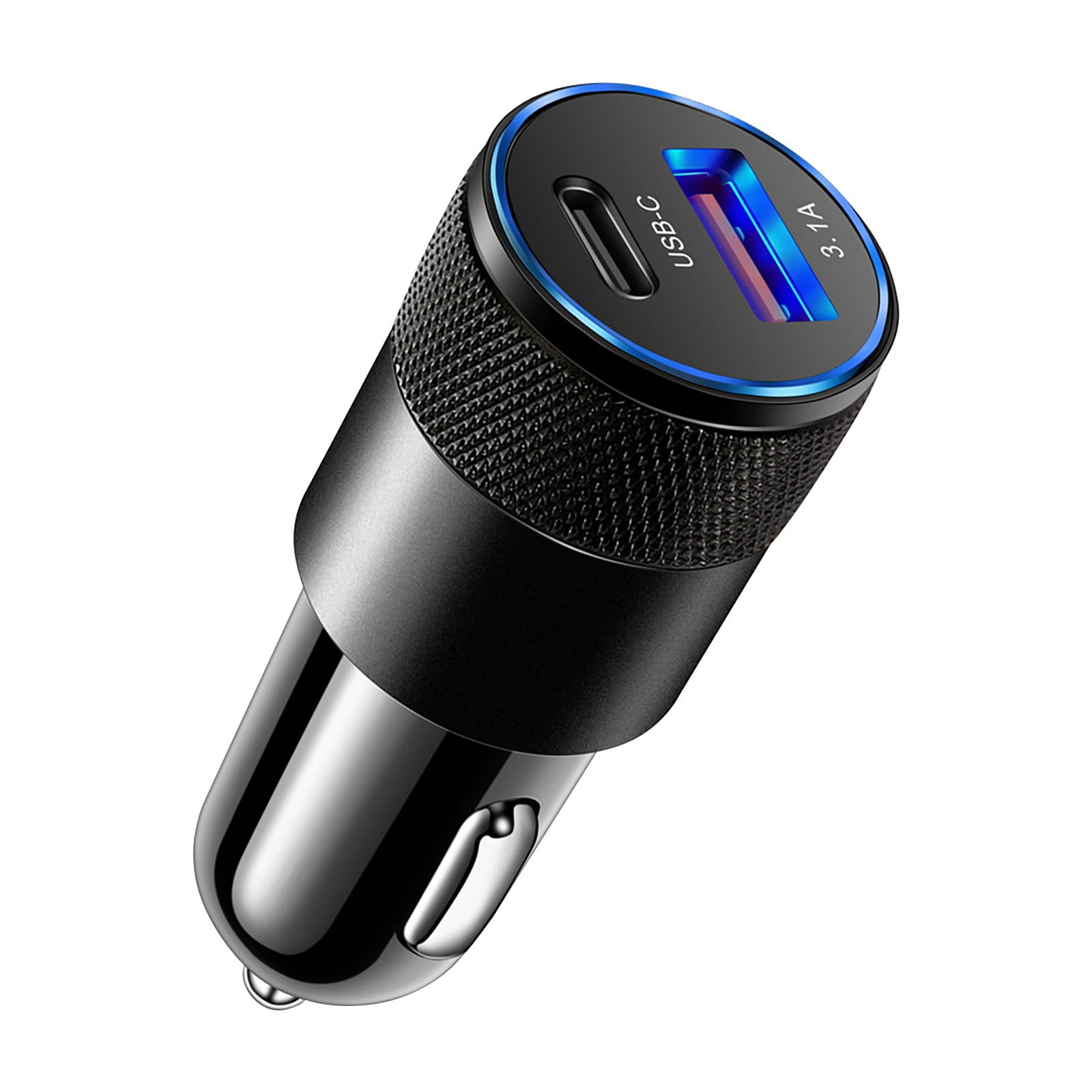 15W PD USB Car Charger, USB Type C Fast Power Charging Block, USB and PD Type-C Dual Interfaces, Plug Lighter Adapter, Car Charger Charging Adapter, for Daily Commutes, Road Trips Black - Image 2