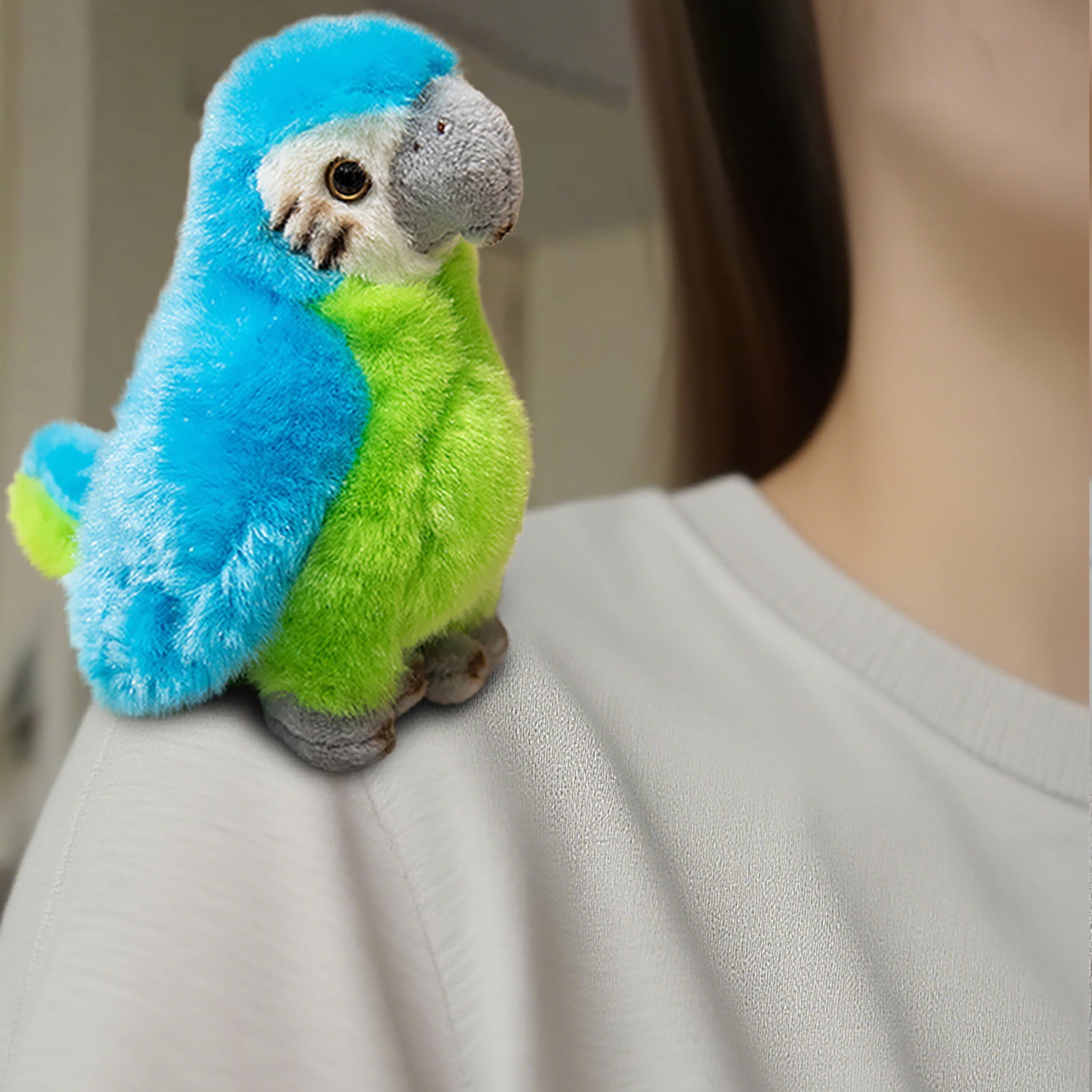 Shoulder Plush, Magnetic Plushs Toy Riding Stuffed Animals Toy, Cute Stuffed Doll with Magnet, Shoulder Parrot Plush Toy Home Decoration for Birthday Party Holiday Christmas Gift L - Image 7