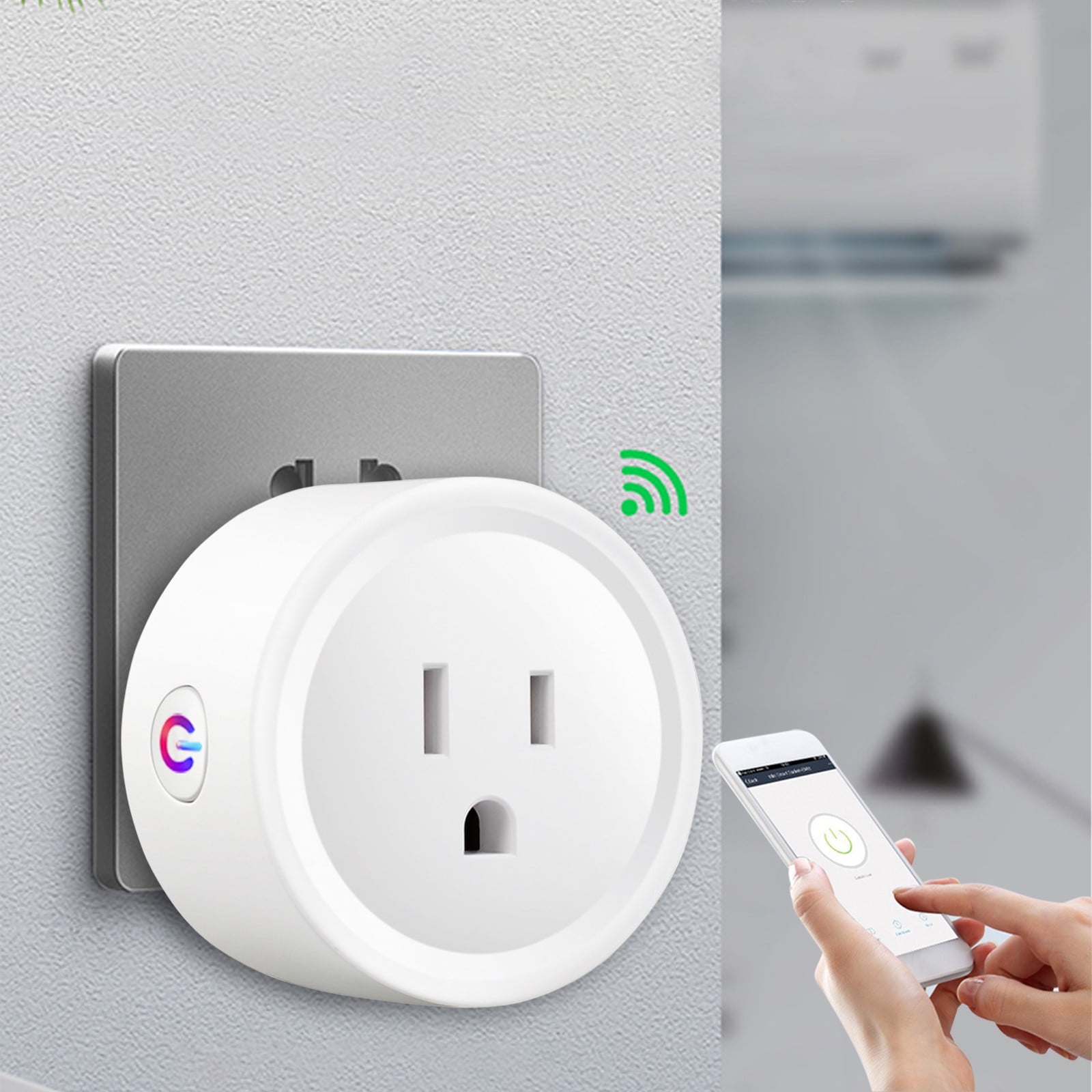 Smart Plug, WiFi Smart Plugs, Smart Outlet Timer with APP Remote Control, 2.4GHz Wi-Fi Only,Voice Control, No Hub Required, Timer and Schedule Function White - Image 1