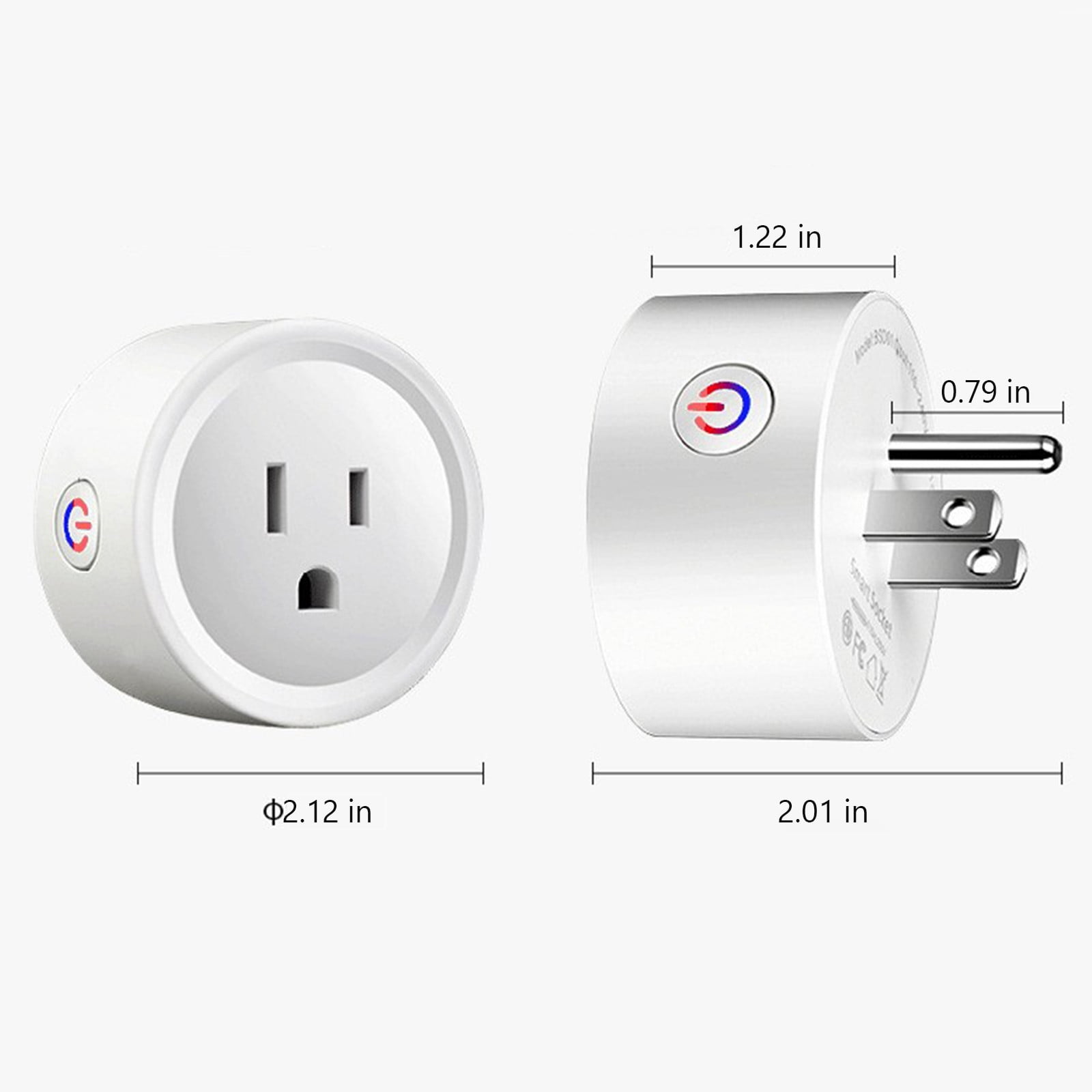 Smart Plug, WiFi Smart Plugs, Smart Outlet Timer with APP Remote Control, 2.4GHz Wi-Fi Only,Voice Control, No Hub Required, Timer and Schedule Function White - Image 3