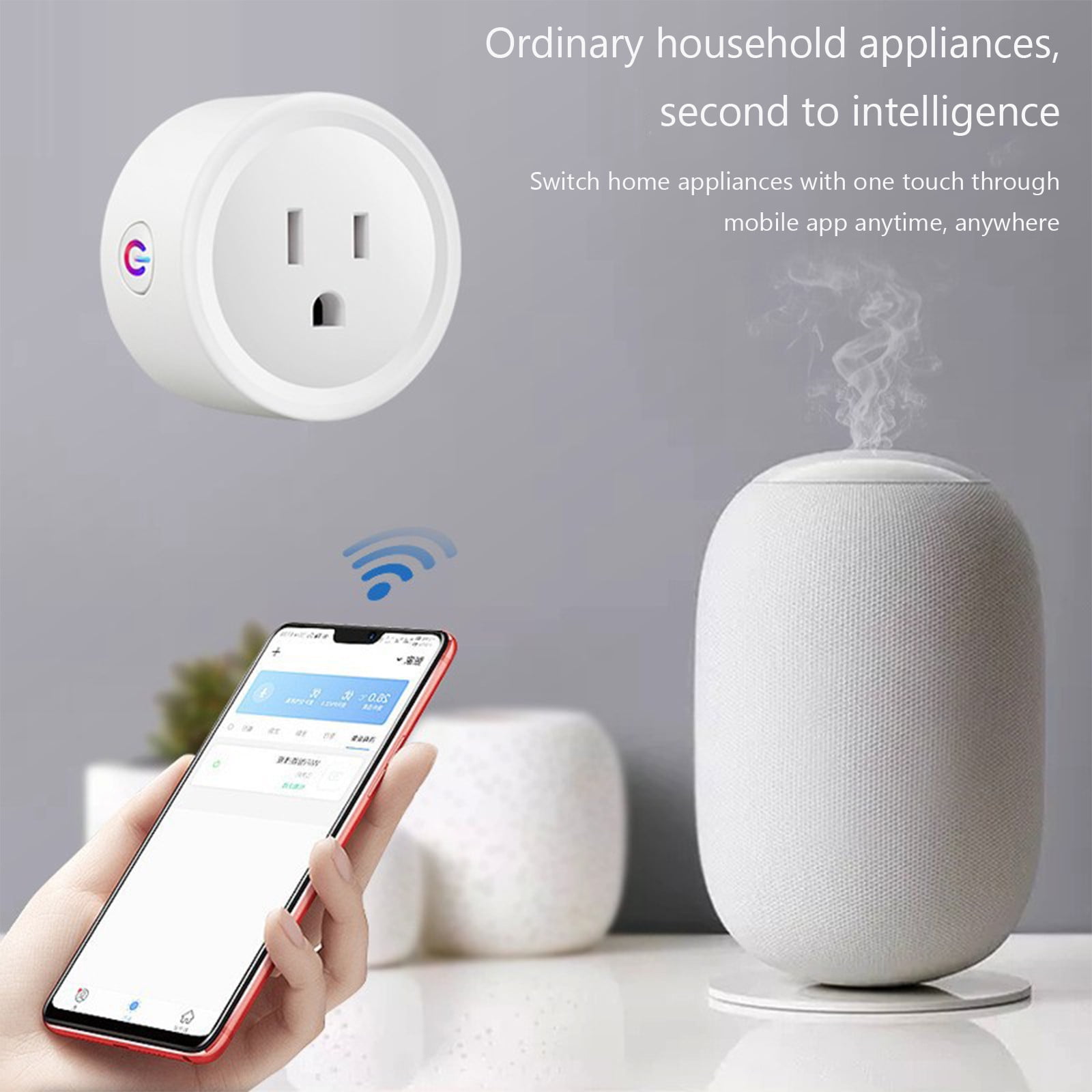 Smart Plug, WiFi Smart Plugs, Smart Outlet Timer with APP Remote Control, 2.4GHz Wi-Fi Only,Voice Control, No Hub Required, Timer and Schedule Function White - Image 5