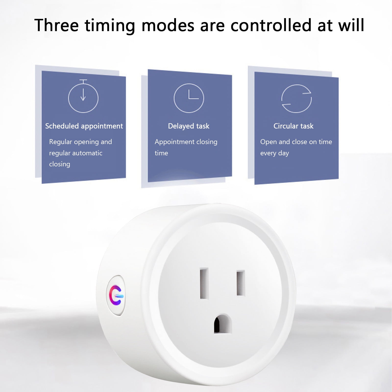 Smart Plug, WiFi Smart Plugs, Smart Outlet Timer with APP Remote Control, 2.4GHz Wi-Fi Only,Voice Control, No Hub Required, Timer and Schedule Function White - Image 6