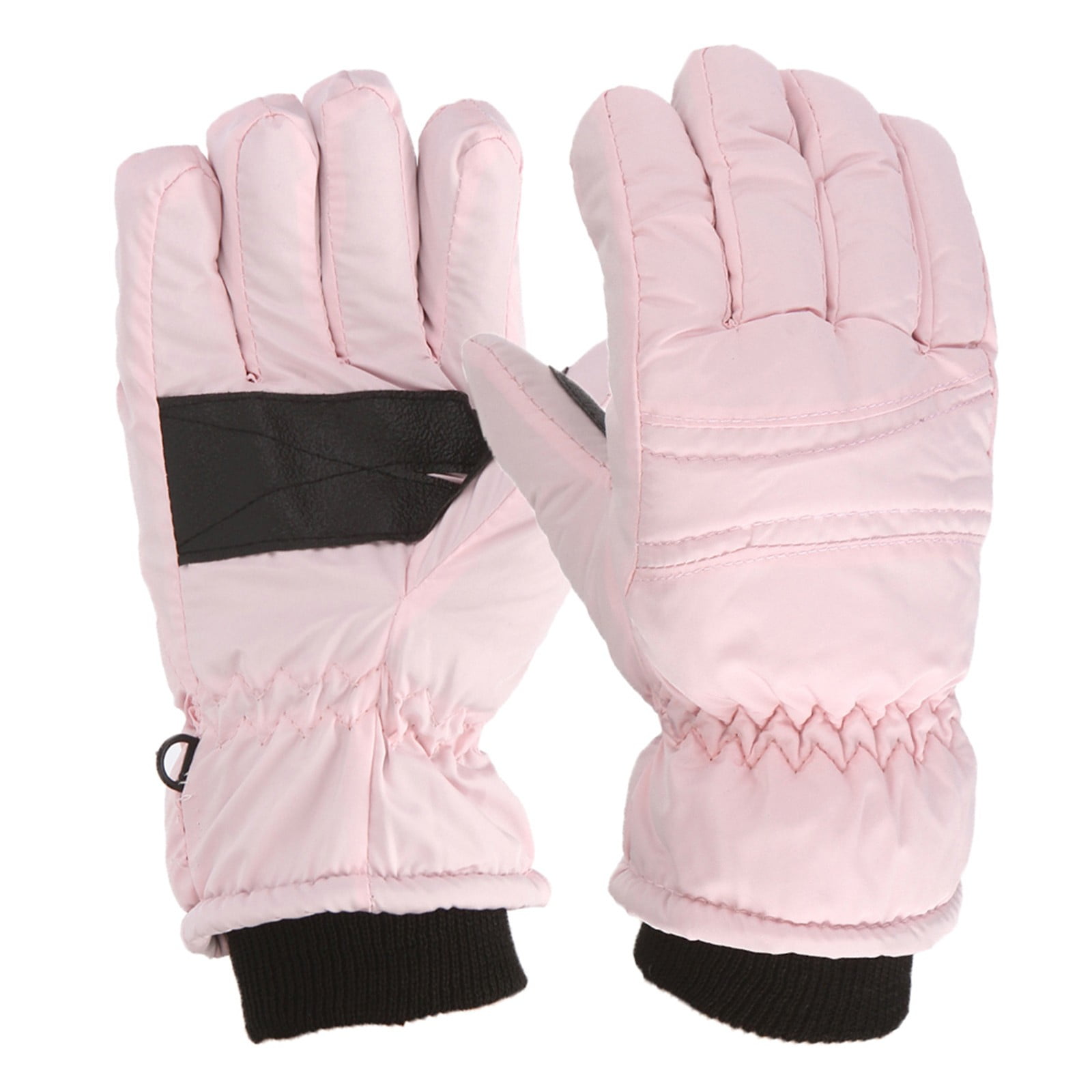GXWEA 2T Gloves Kids Waterproof Gloves Kids Gloves Winter Gloves Thick Gloves Stretchy Warm Gloves Boys Girls 6-11 Year 4-8 Year AHA1 kids snow gloves Pink - Image 3