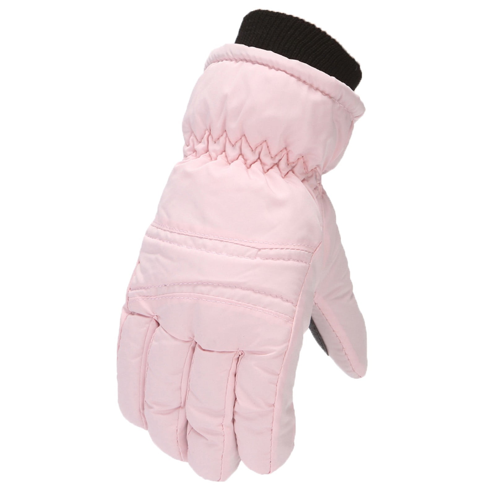 GXWEA 2T Gloves Kids Waterproof Gloves Kids Gloves Winter Gloves Thick Gloves Stretchy Warm Gloves Boys Girls 6-11 Year 4-8 Year AHA1 kids snow gloves Pink - Image 5