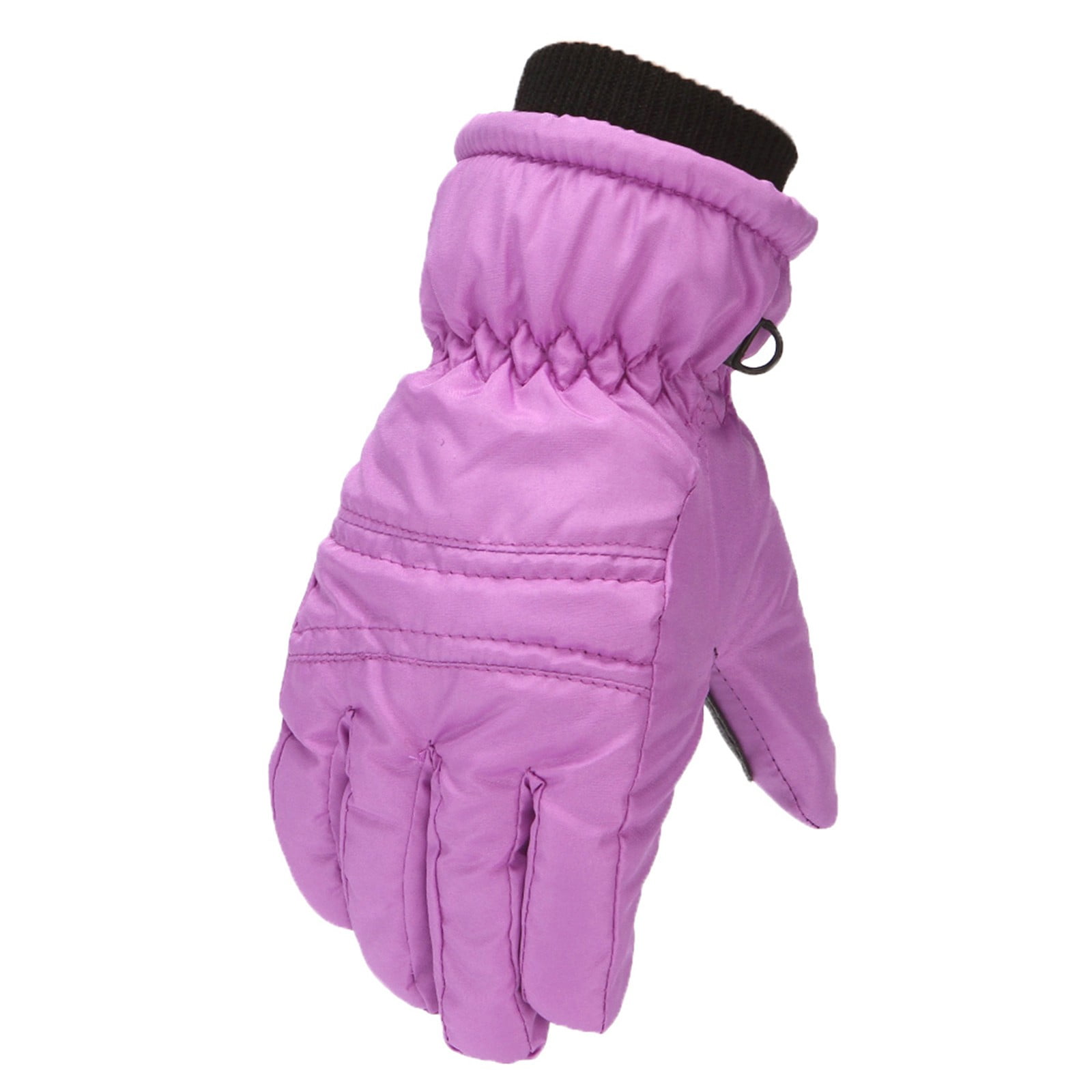 GXWEA 2T Gloves Kids Waterproof Gloves Kids Gloves Winter Gloves Thick Gloves Stretchy Warm Gloves Boys Girls 6-11 Year 4-8 Year AHA1 kids snow gloves Purple - Image 5