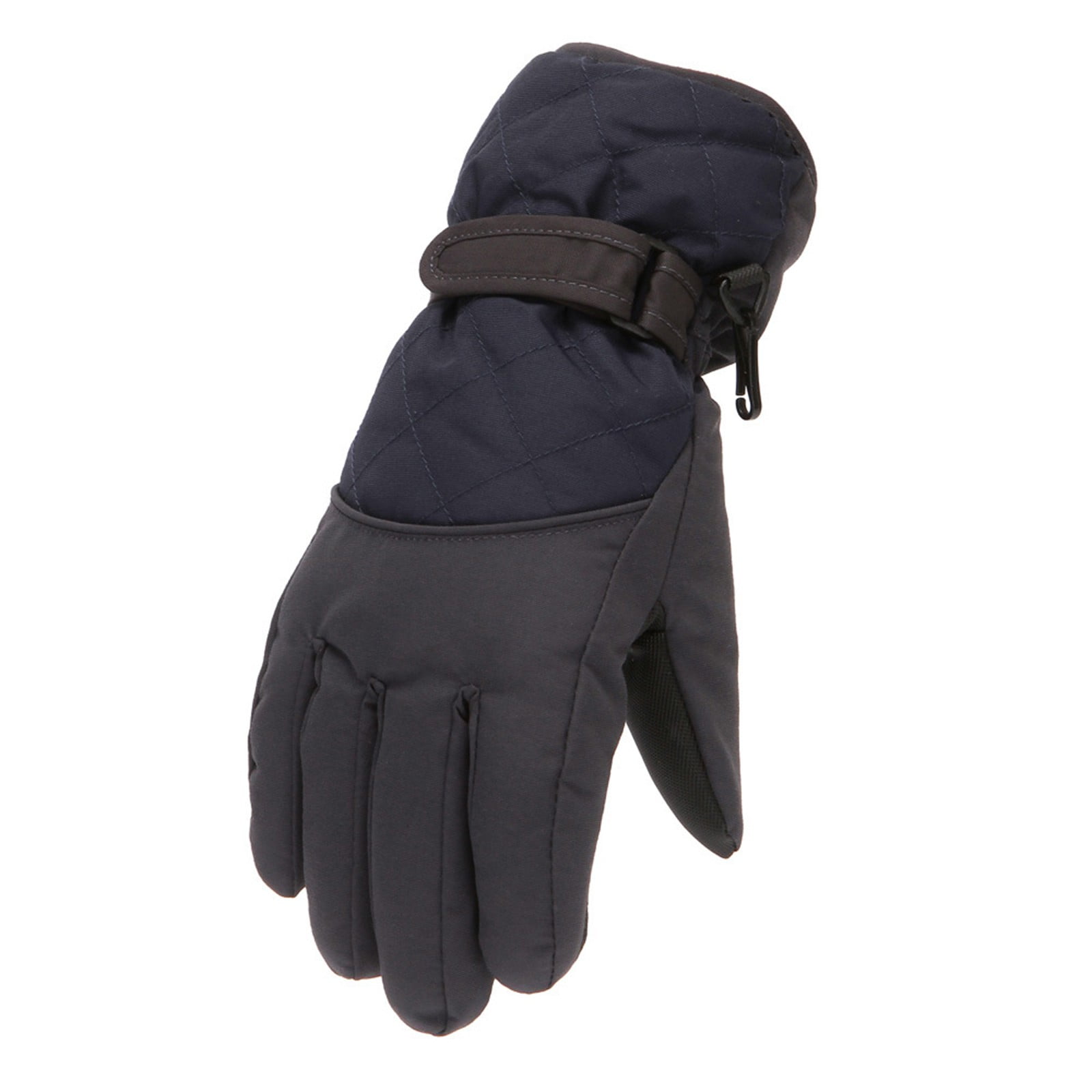 GXWEA 2T Gloves Kids Waterproof Gloves Kids Gloves Winter Gloves Thick Gloves Stretchy Warm Gloves Boys Girls 6-11 Year 10-16 Year AHA2 kids snow gloves Black - Image 1