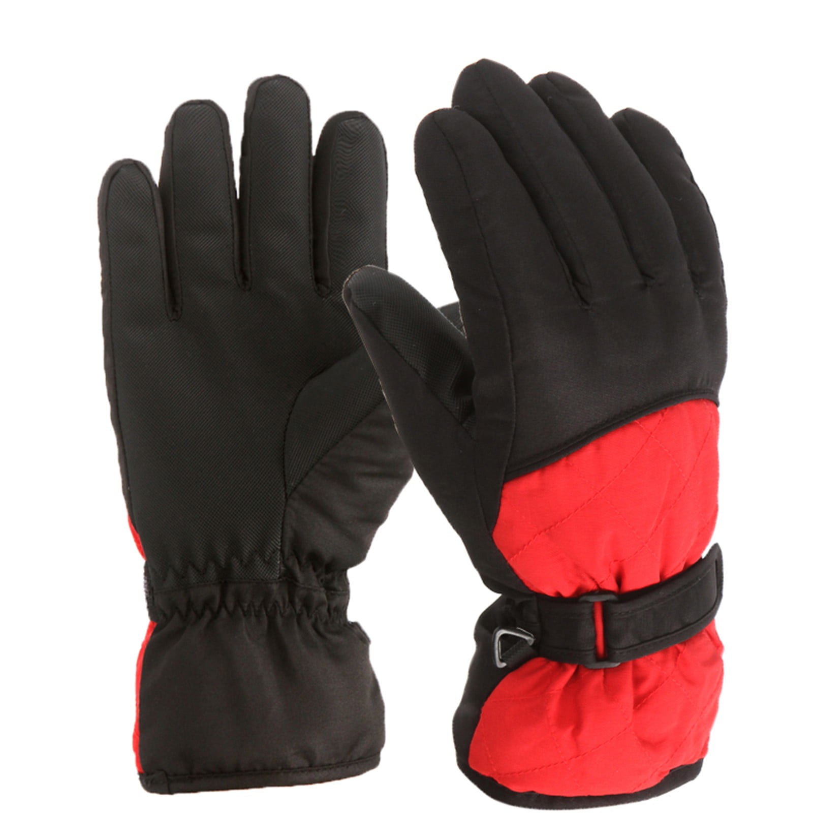 GXWEA 2T Gloves Kids Waterproof Gloves Kids Gloves Winter Gloves Thick Gloves Stretchy Warm Gloves Boys Girls 6-11 Year 10-16 Year AHA2 kids snow gloves Red - Image 2