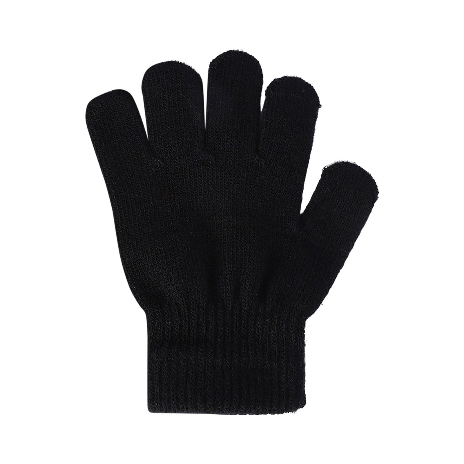 GXWEA 2T Gloves Kids Waterproof Gloves Kids Gloves Winter Gloves Thick Gloves Stretchy Warm Gloves Boys Girls 6-11 Year 5-12 years AHA3 kids snow gloves Black - Image 1