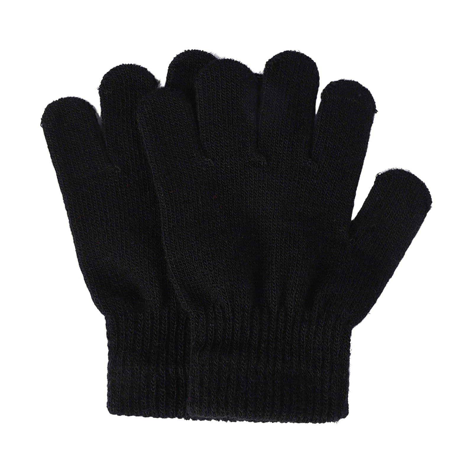 GXWEA 2T Gloves Kids Waterproof Gloves Kids Gloves Winter Gloves Thick Gloves Stretchy Warm Gloves Boys Girls 6-11 Year 5-12 years AHA3 kids snow gloves Black - Image 4