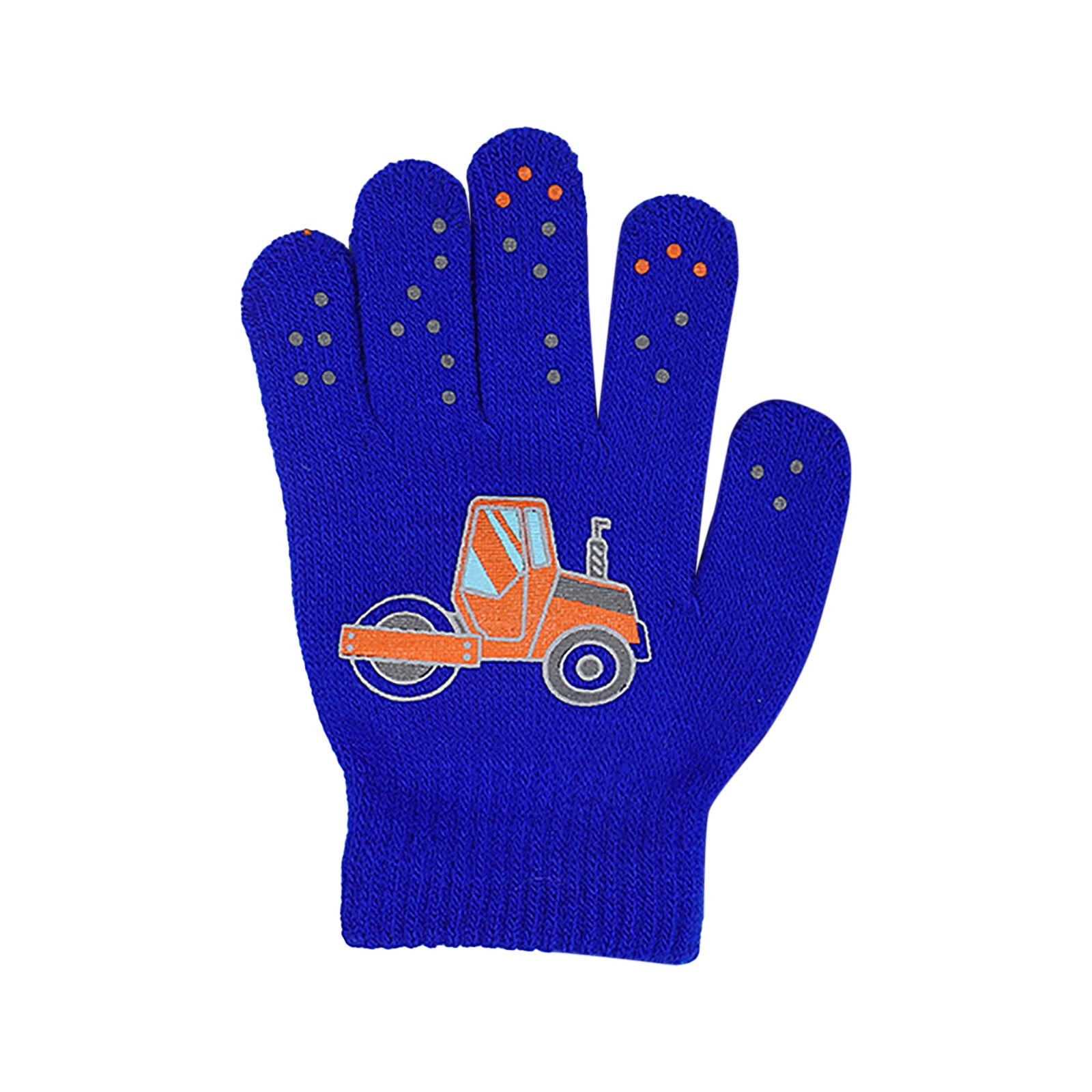 GXWEA 2T Gloves Kids Waterproof Gloves Kids Gloves Winter Gloves Thick Gloves Stretchy Warm Gloves Boys Girls 6-11 Year 5-12 years AHA4 kids snow gloves Blue - Image 1