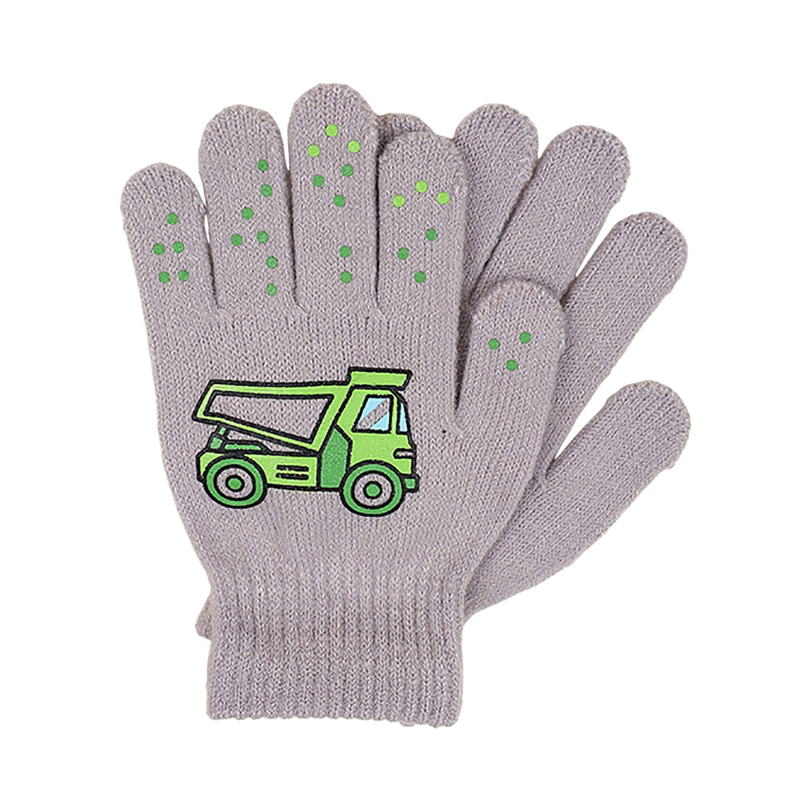 GXWEA 2T Gloves Kids Waterproof Gloves Kids Gloves Winter Gloves Thick Gloves Stretchy Warm Gloves Boys Girls 6-11 Year 5-12 years AHA4 kids snow gloves Grey - Image 4