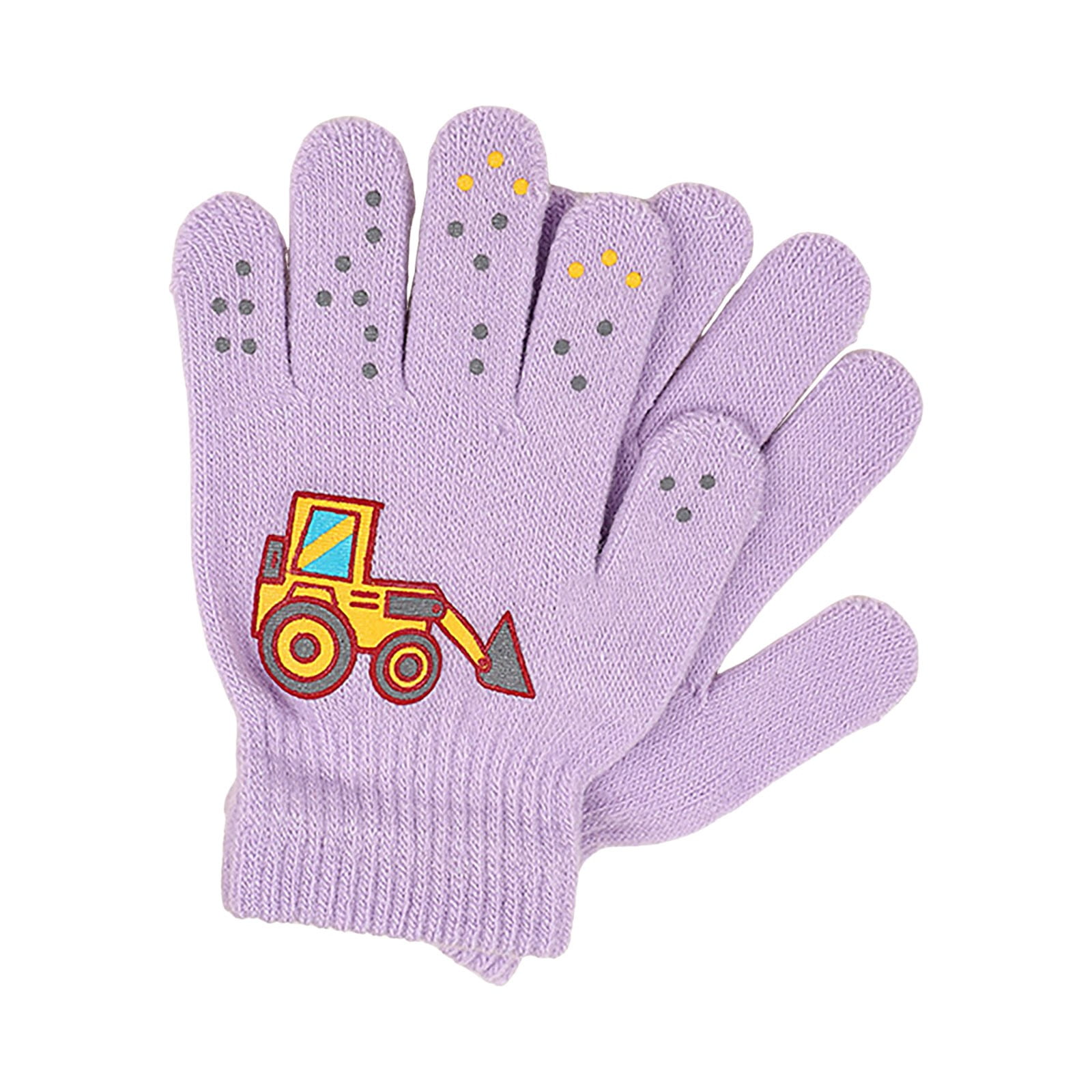 GXWEA 2T Gloves Kids Waterproof Gloves Kids Gloves Winter Gloves Thick Gloves Stretchy Warm Gloves Boys Girls 6-11 Year 5-12 years AHA4 kids snow gloves Purple - Image 4