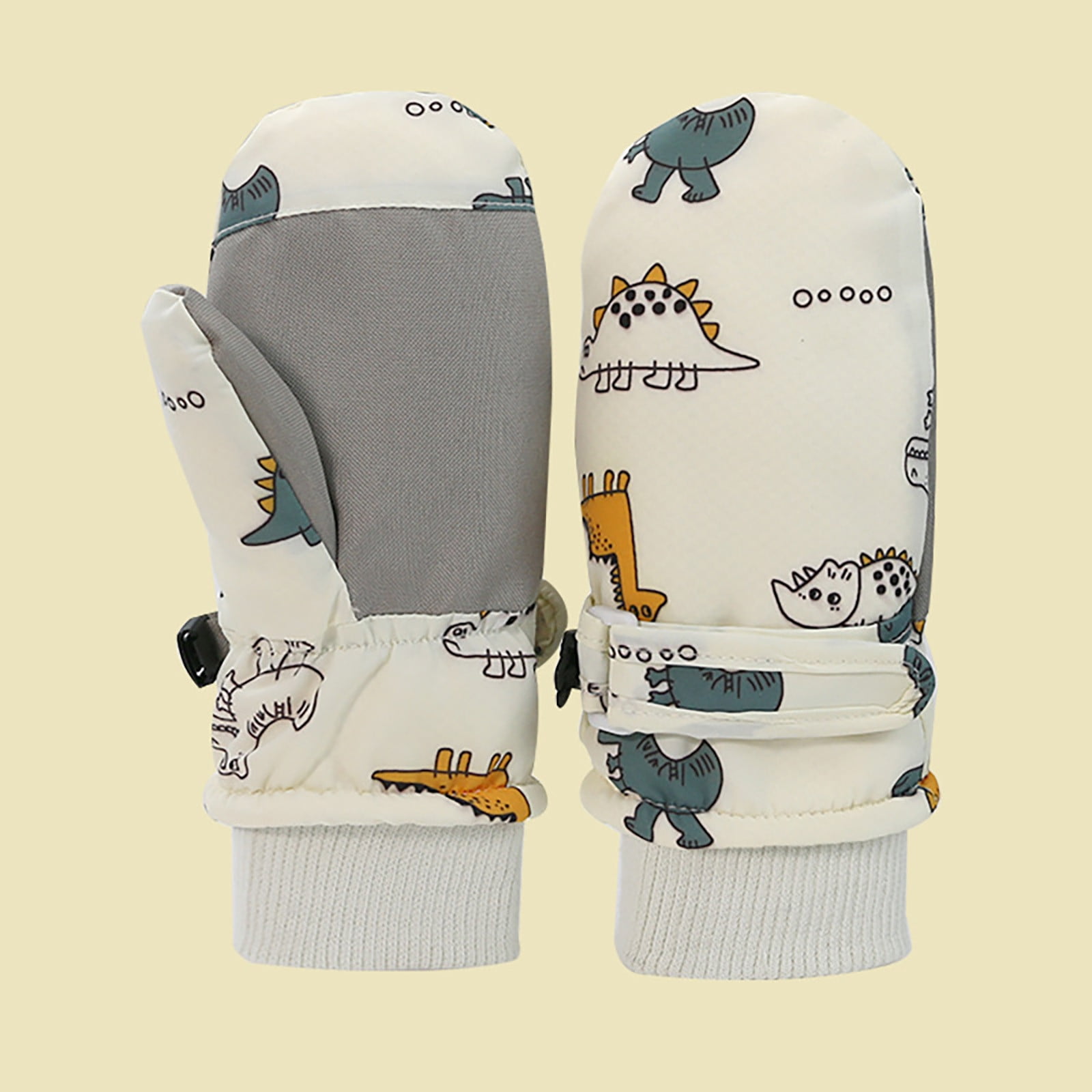 GXWEA 2T Gloves Kids Waterproof Gloves Kids Gloves Winter Gloves Thick Gloves Stretchy Warm Gloves Boys Girls 6-11 Year 4-8 Years AHA5 kids snow gloves White - Image 2
