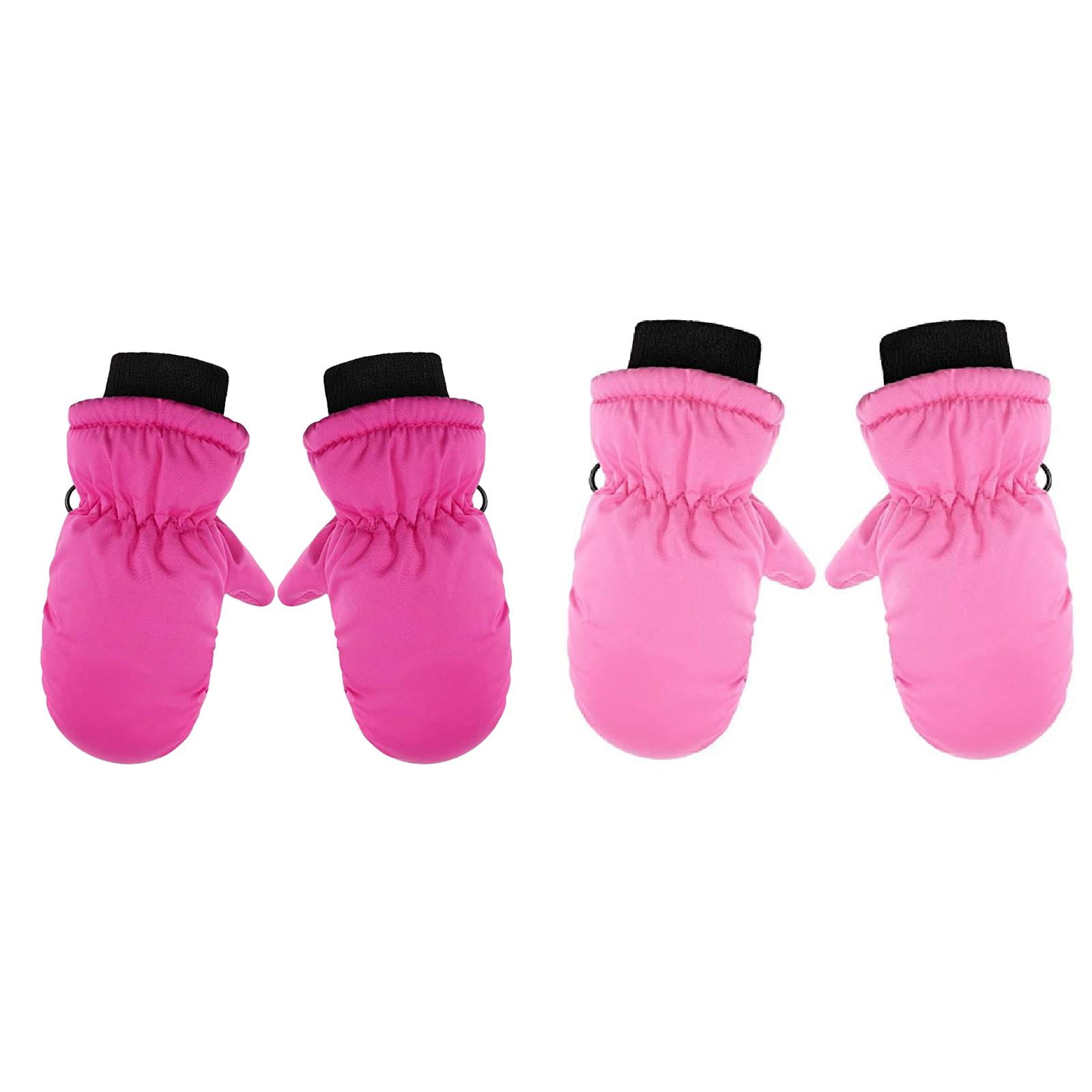 GXWEA 2T Gloves Kids Waterproof Gloves Kids Gloves Winter Gloves Thick Gloves Stretchy Warm Gloves Boys Girls 6-11 Year One Size color-3 - Image 1