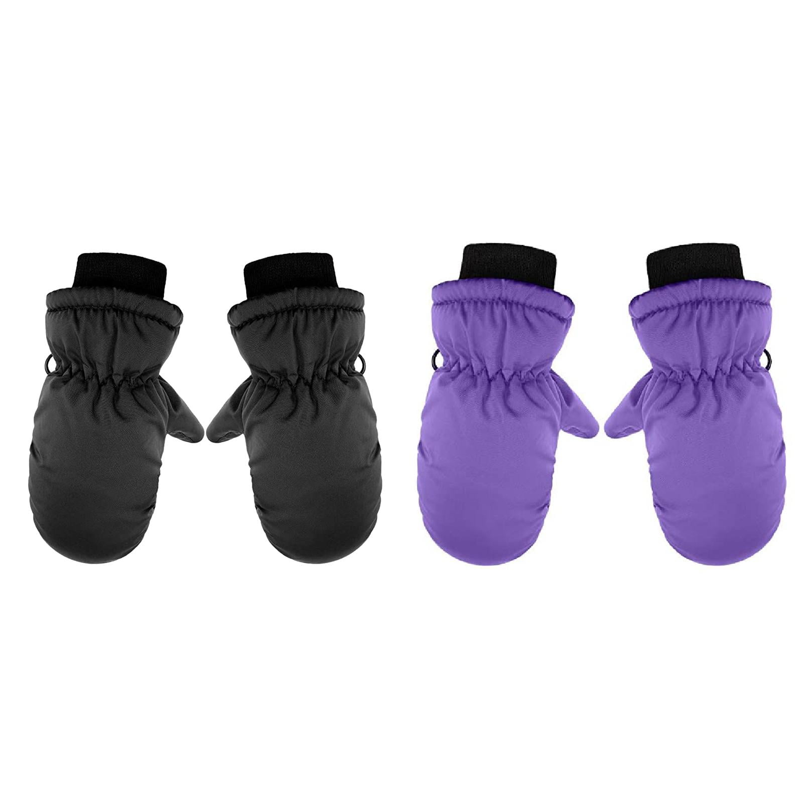 GXWEA 2T Gloves Kids Waterproof Gloves Kids Gloves Winter Gloves Thick Gloves Stretchy Warm Gloves Boys Girls 6-11 Year One Size color-5 - Image 1
