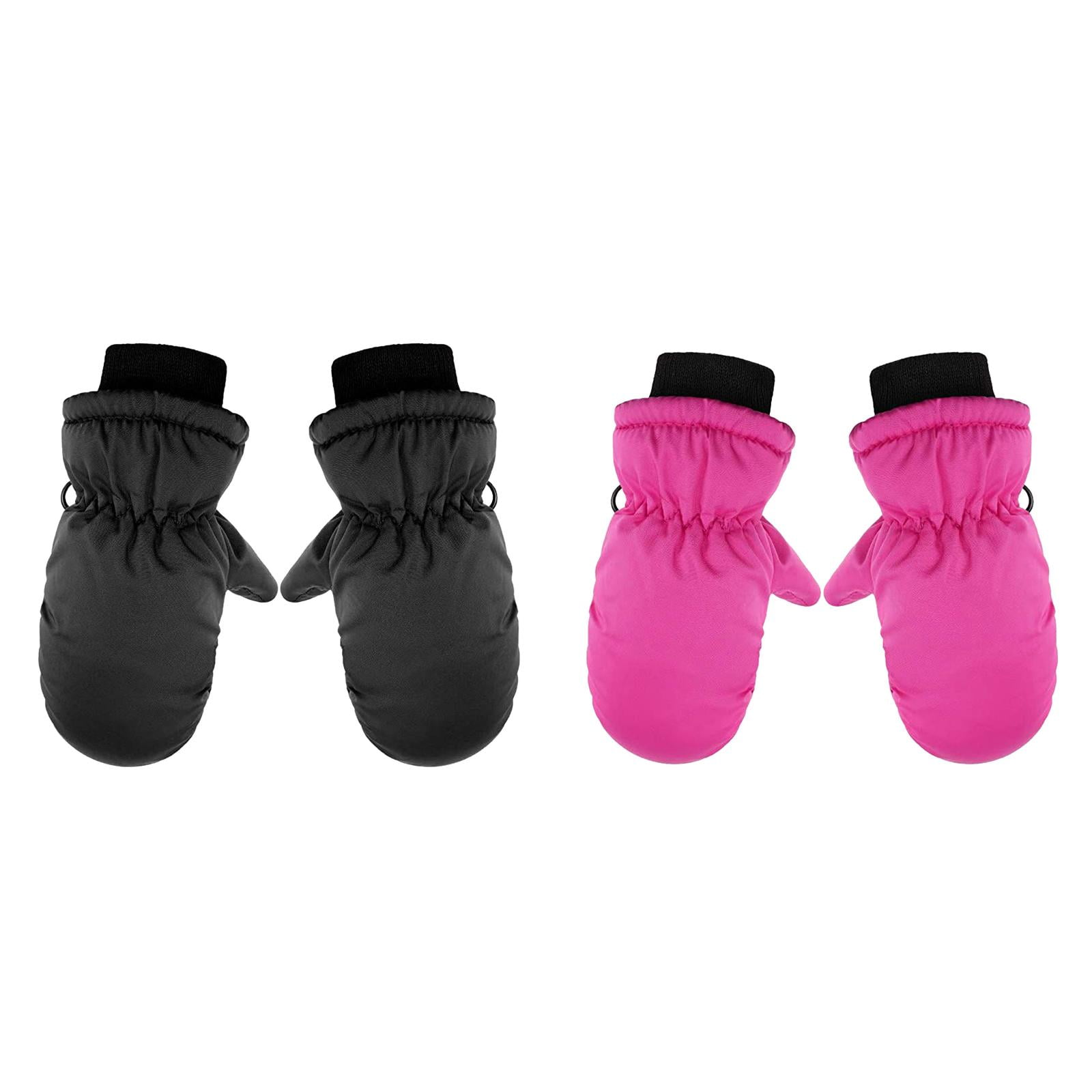 GXWEA 2T Gloves Kids Waterproof Gloves Kids Gloves Winter Gloves Thick Gloves Stretchy Warm Gloves Boys Girls 6-11 Year One Size color-6 - Image 1