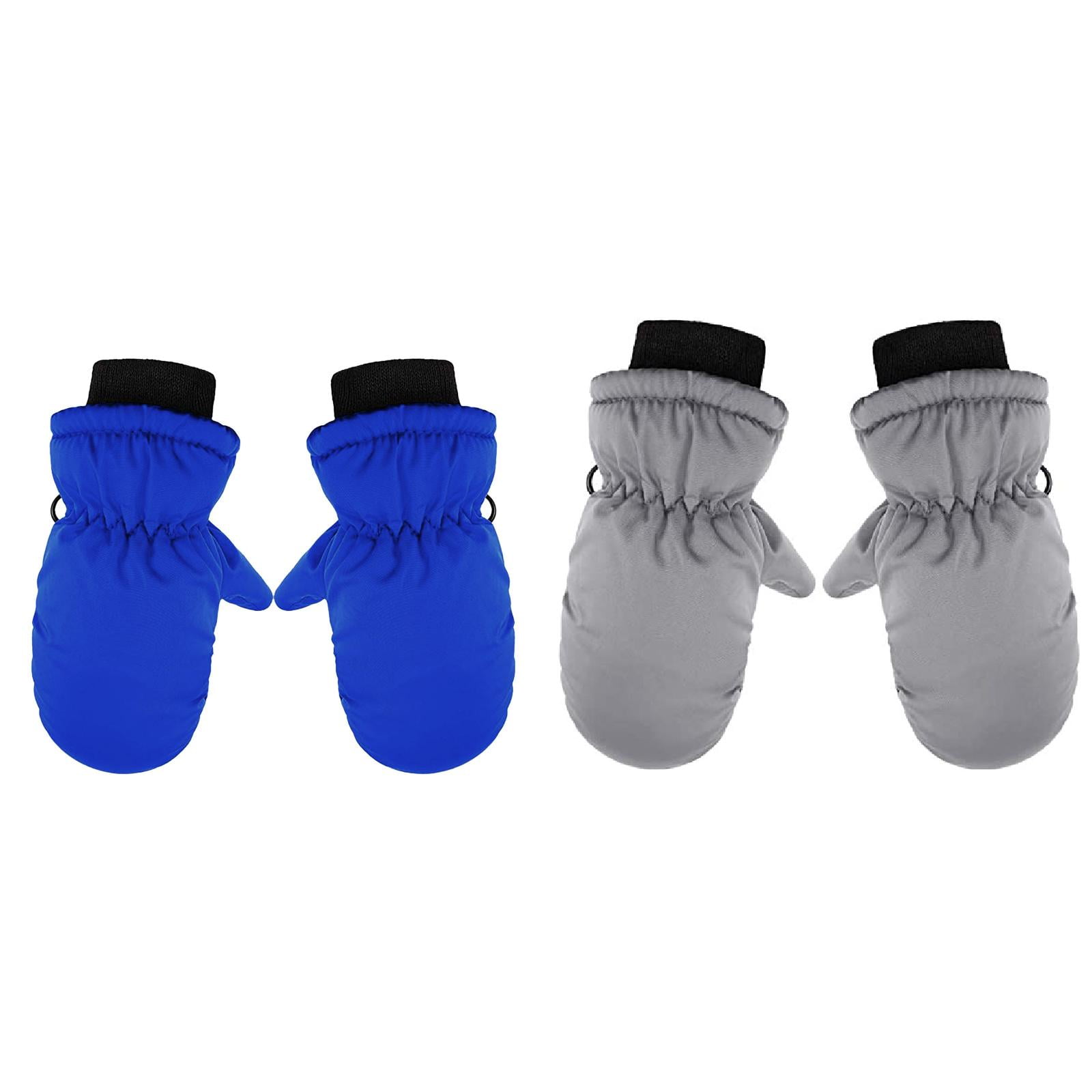 GXWEA 2T Gloves Kids Waterproof Gloves Kids Gloves Winter Gloves Thick Gloves Stretchy Warm Gloves Boys Girls 6-11 Year One Size color-8 - Image 1