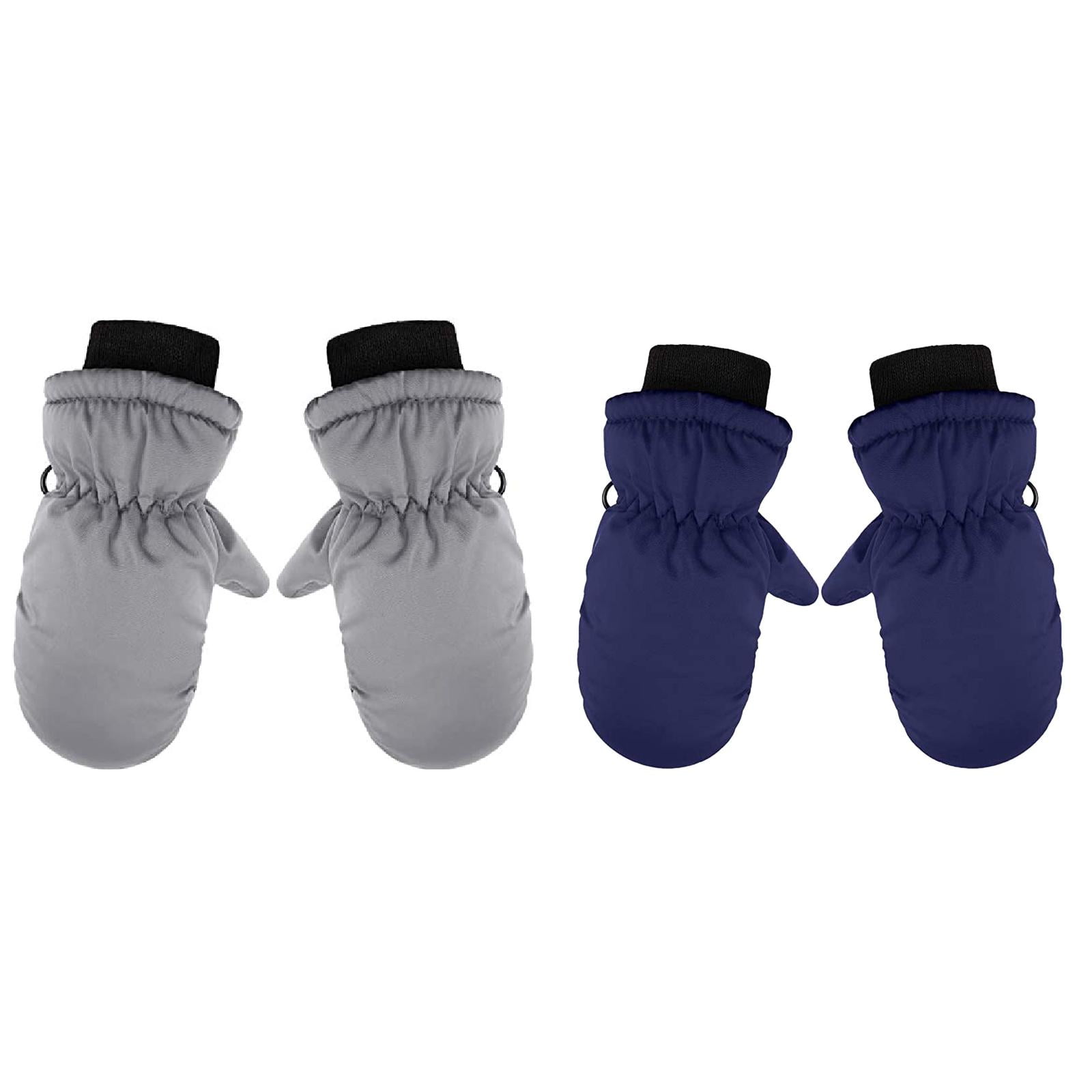 GXWEA 2T Gloves Kids Waterproof Gloves Kids Gloves Winter Gloves Thick Gloves Stretchy Warm Gloves Boys Girls 6-11 Year One Size color-9 - Image 1