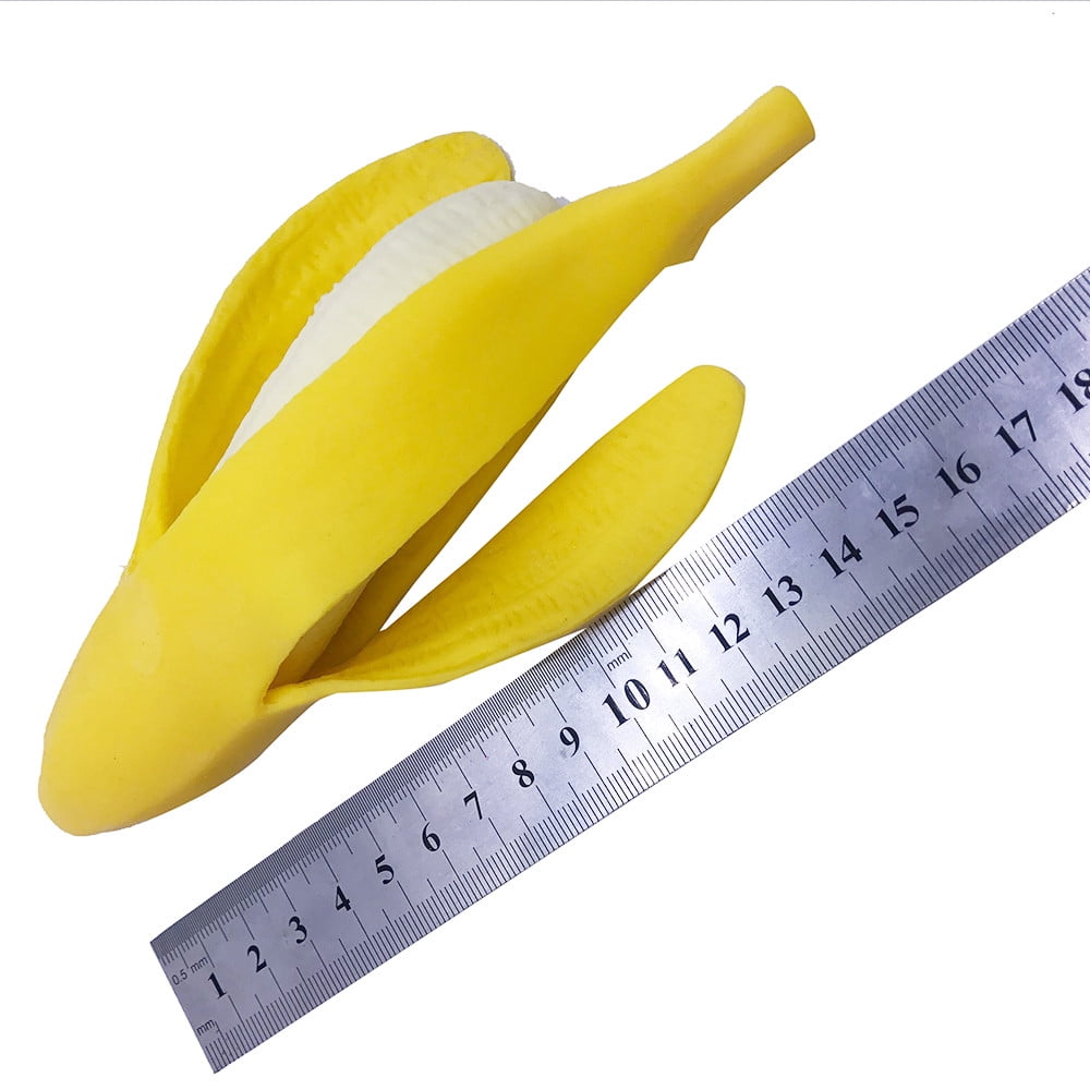 Banana Stress Ball, Soft Simulation Banana Fruit Squeezed Toys, Stretchy Banana Stress Ball Sensory Toys for Birthday Party Holiday Christmas Gift 1PC - Image 4