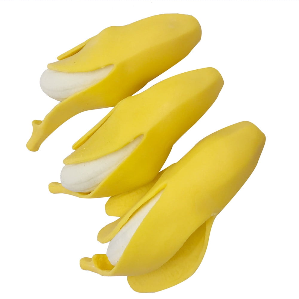 Banana Stress Ball, Soft Simulation Banana Fruit Squeezed Toys, Stretchy Banana Stress Ball Sensory Toys for Birthday Party Holiday Christmas Gift 1PC - Image 5