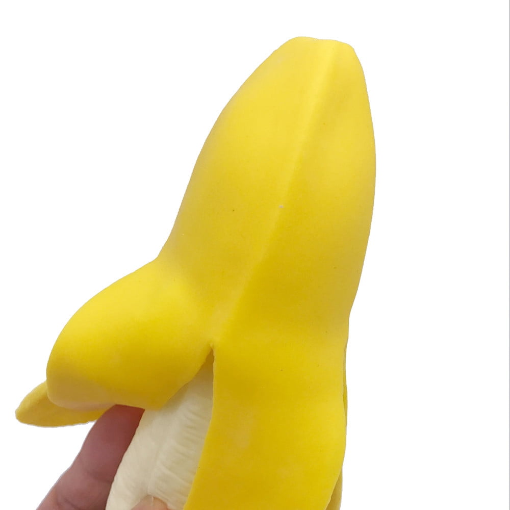 Banana Stress Ball, Soft Simulation Banana Fruit Squeezed Toys, Stretchy Banana Stress Ball Sensory Toys for Birthday Party Holiday Christmas Gift 1PC - Image 7