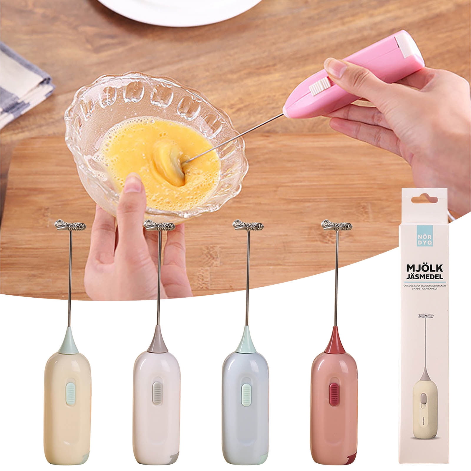 Handheld Stirrer, Electrical Stainless Steel Battery Operated Coffee Stirrer, Milk Frother Coffee Egg Mixers for Crafts Tumbler, DIY Making A - Image 1