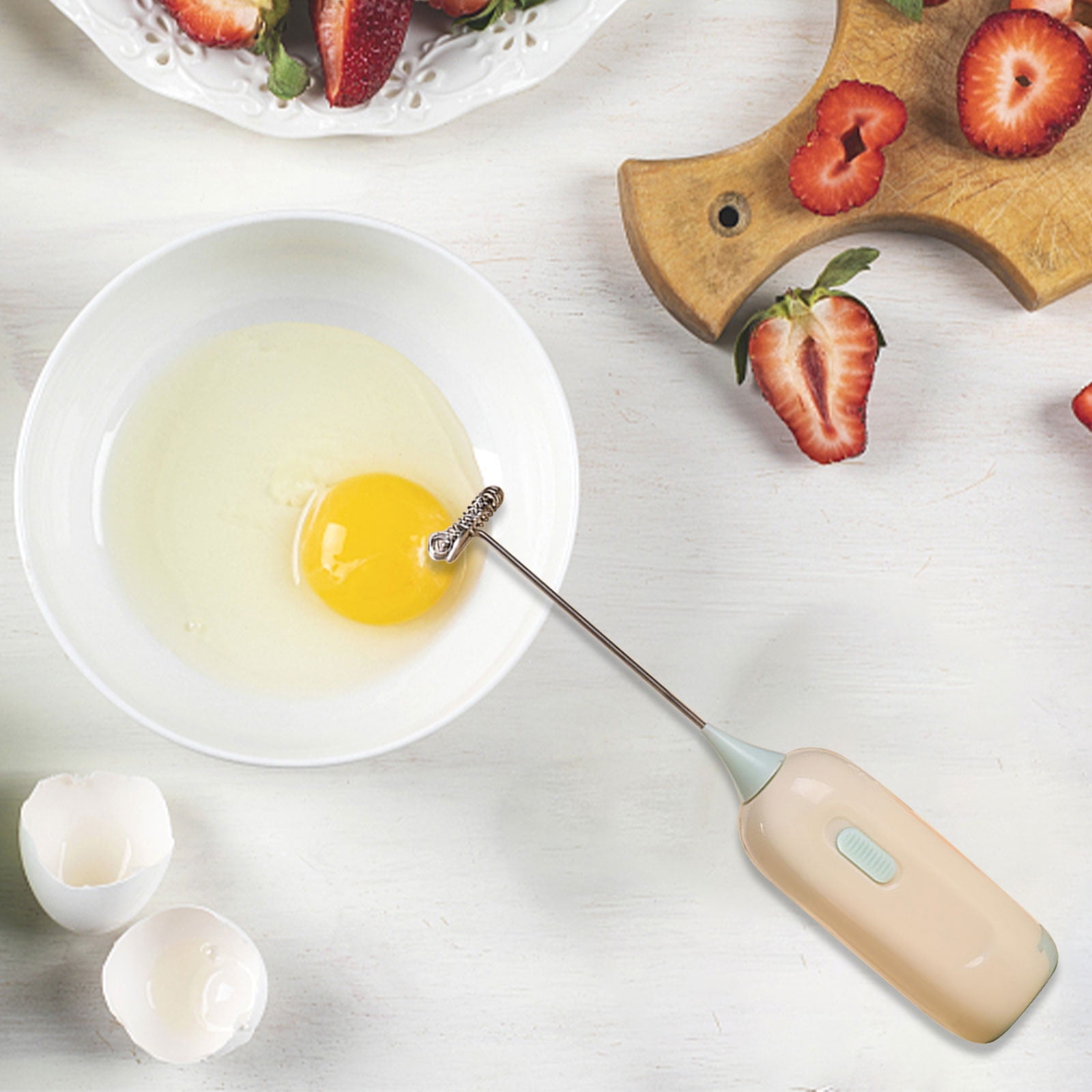 Handheld Stirrer, Electrical Stainless Steel Battery Operated Coffee Stirrer, Milk Frother Coffee Egg Mixers for Crafts Tumbler, DIY Making A - Image 5