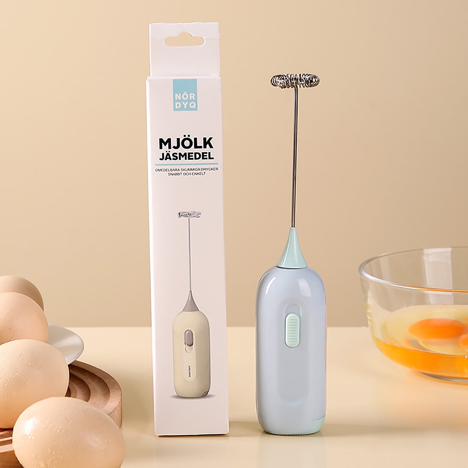 Handheld Stirrer, Electrical Stainless Steel Battery Operated Coffee Stirrer, Milk Frother Coffee Egg Mixers for Crafts Tumbler, DIY Making B - Image 1