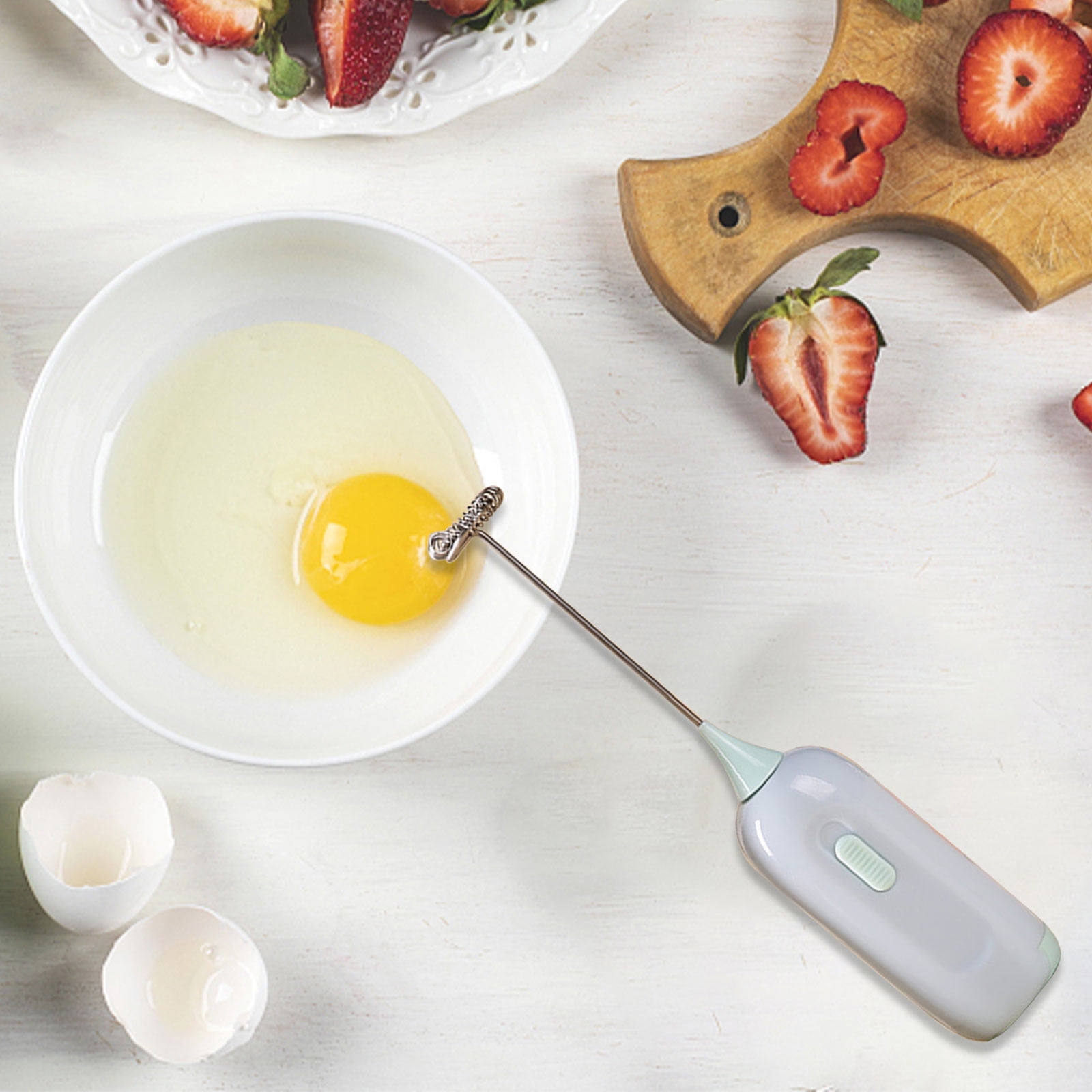 Handheld Stirrer, Electrical Stainless Steel Battery Operated Coffee Stirrer, Milk Frother Coffee Egg Mixers for Crafts Tumbler, DIY Making B - Image 5