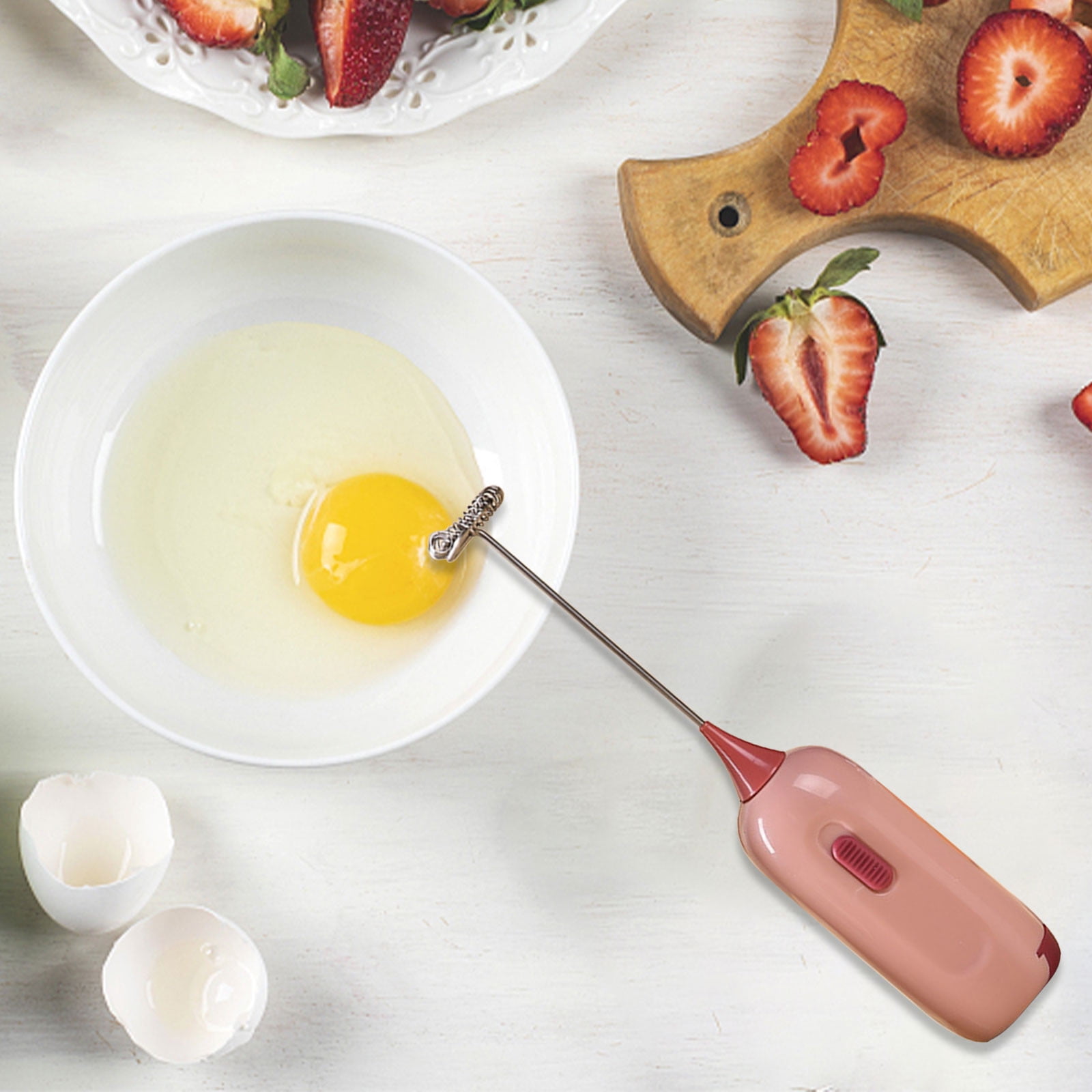 Handheld Stirrer, Electrical Stainless Steel Battery Operated Coffee Stirrer, Milk Frother Coffee Egg Mixers for Crafts Tumbler, DIY Making D - Image 4