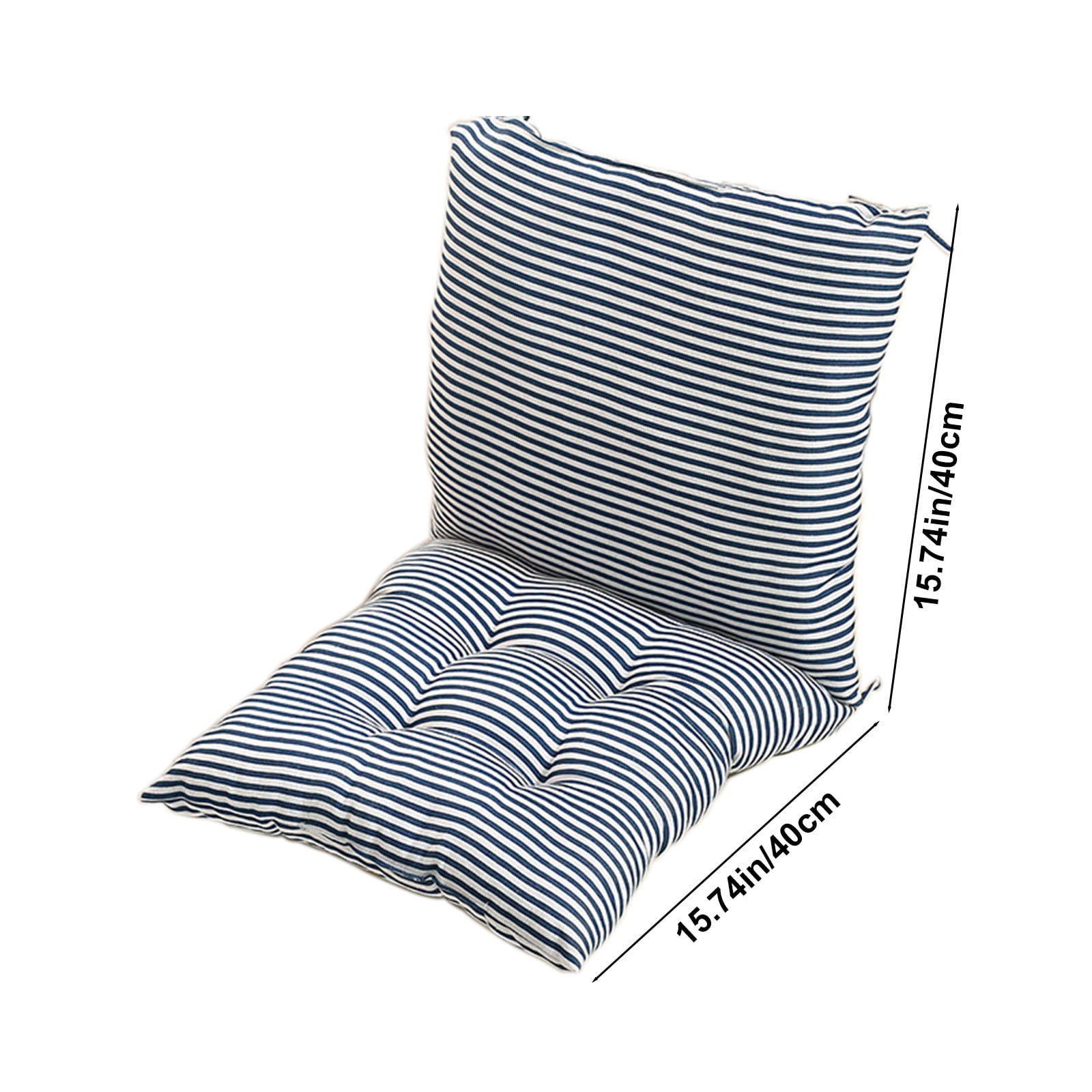High Back Chair Cushions with Ties, 15.7
