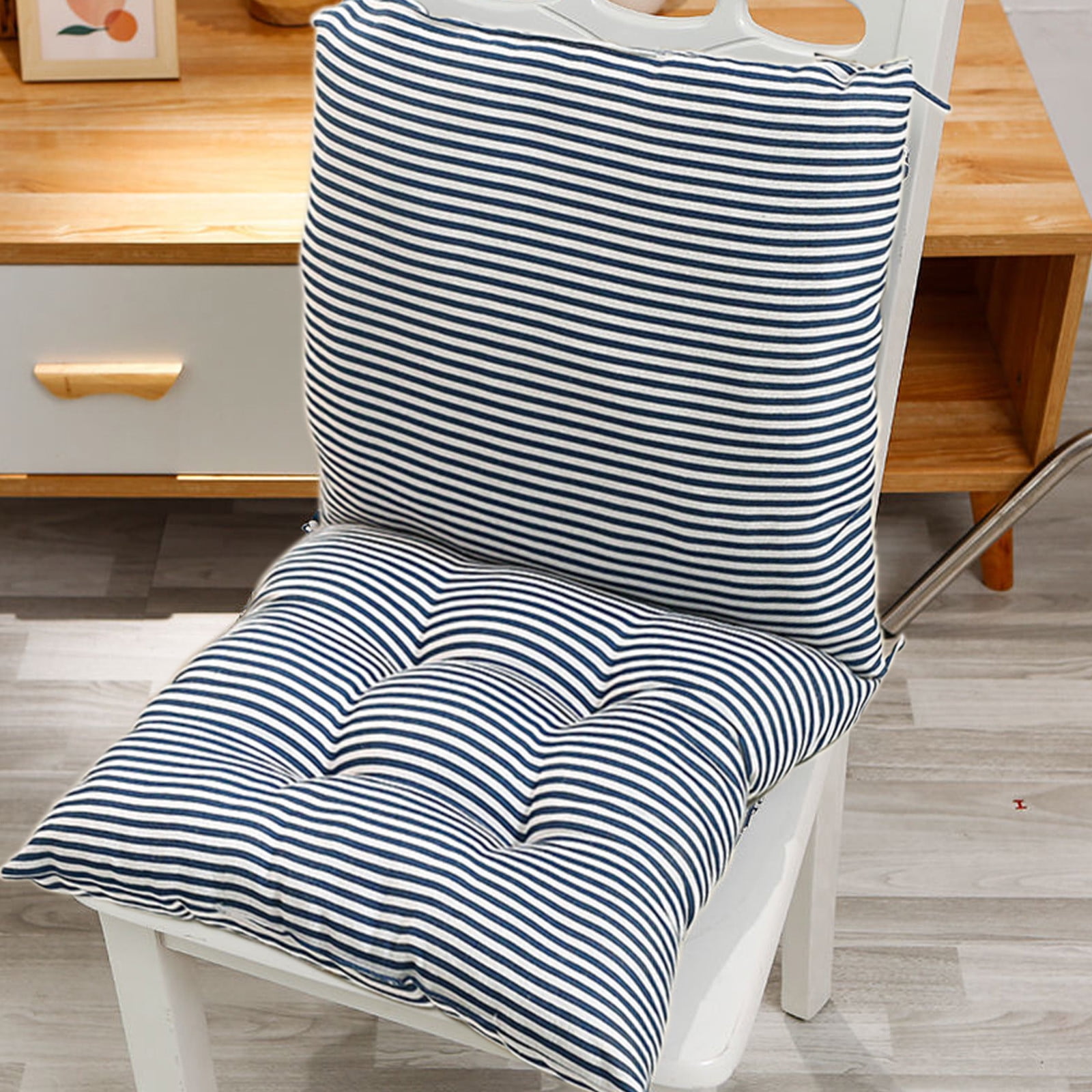 High Back Chair Cushions with Ties, 15.7