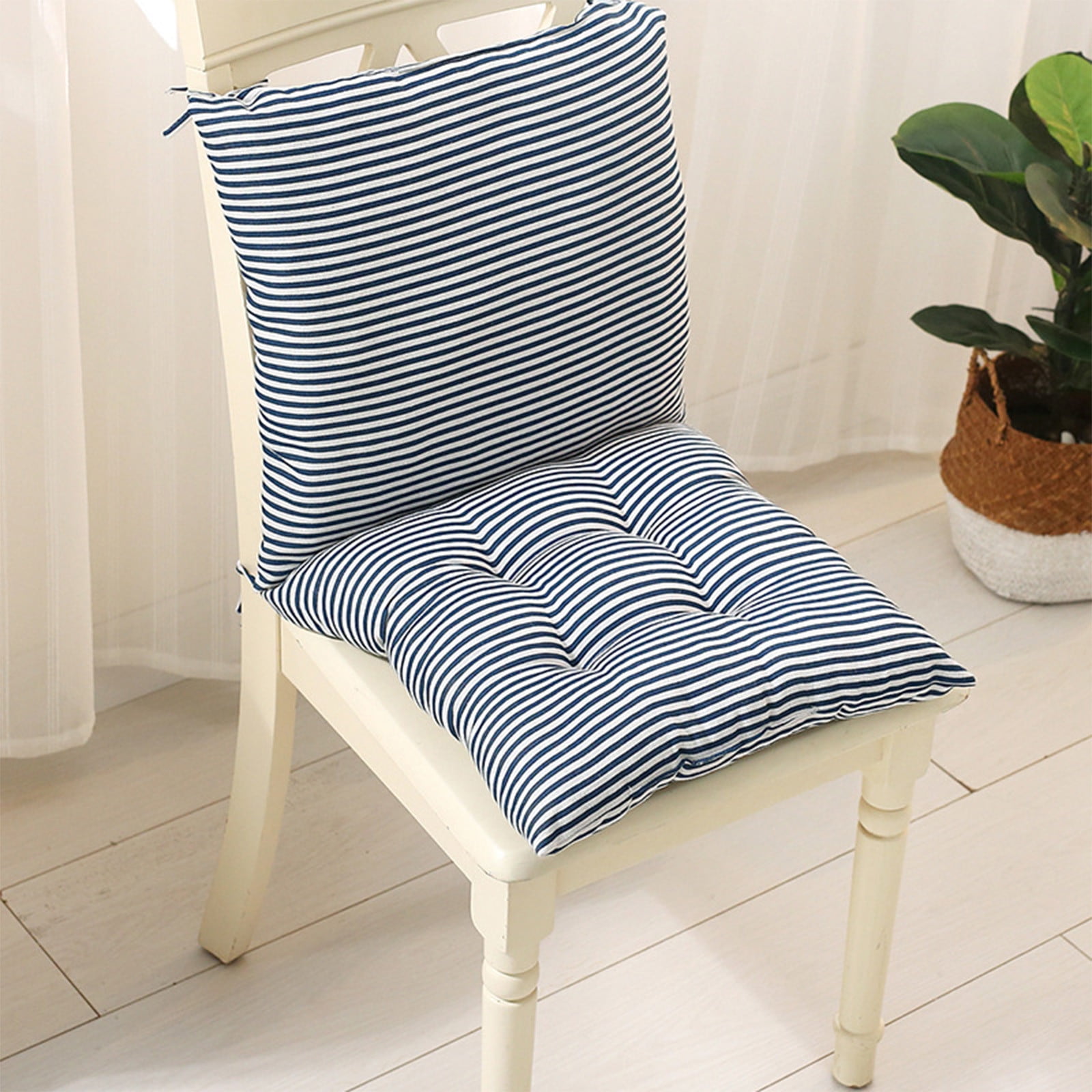 High Back Chair Cushions with Ties, 15.7