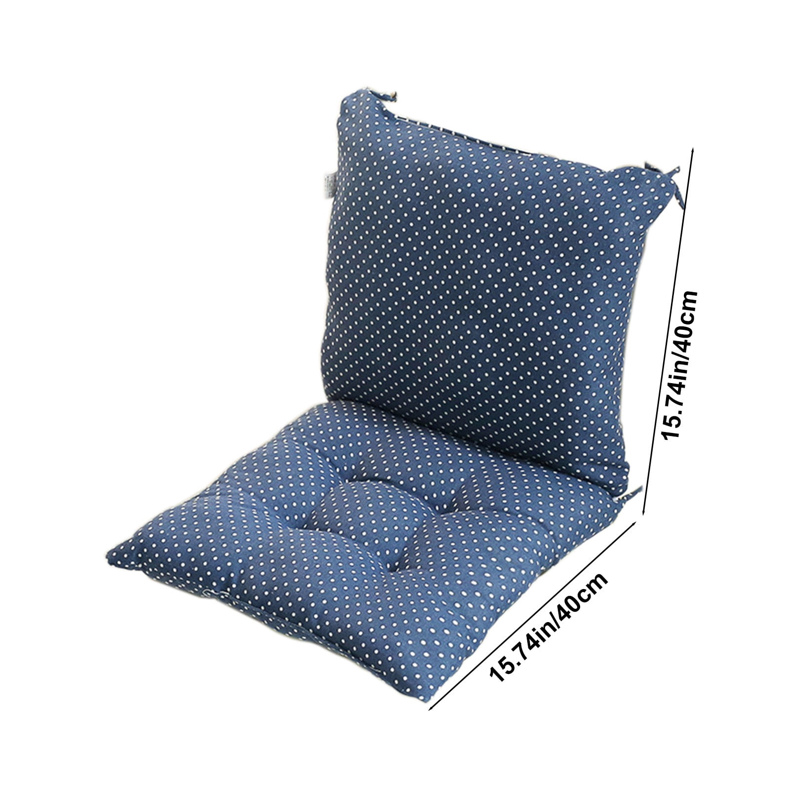 High Back Chair Cushions with Ties, 15.7