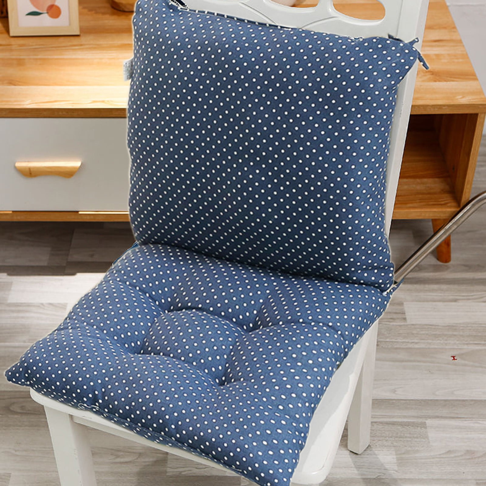 High Back Chair Cushions with Ties, 15.7
