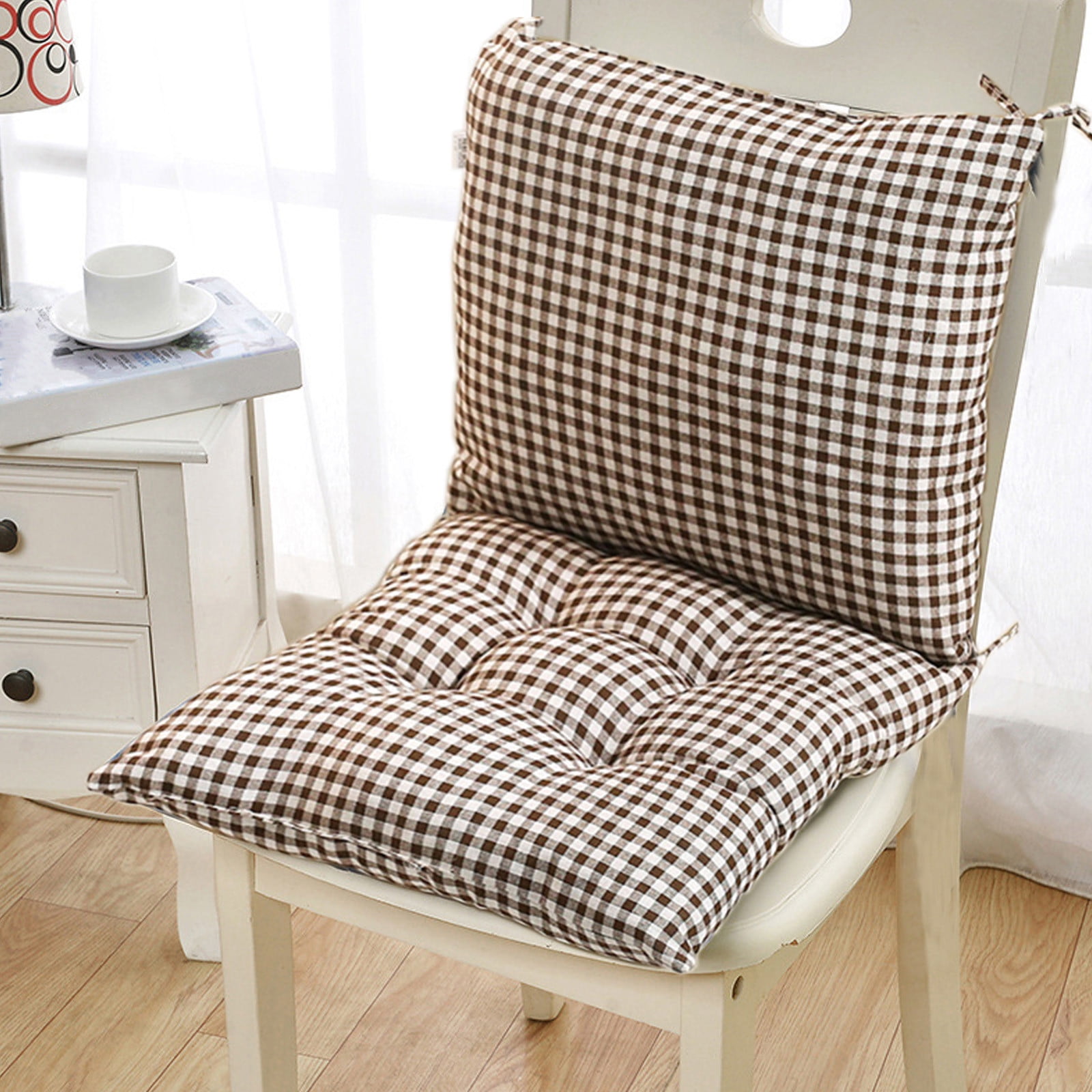 High Back Chair Cushions with Ties, 15.7