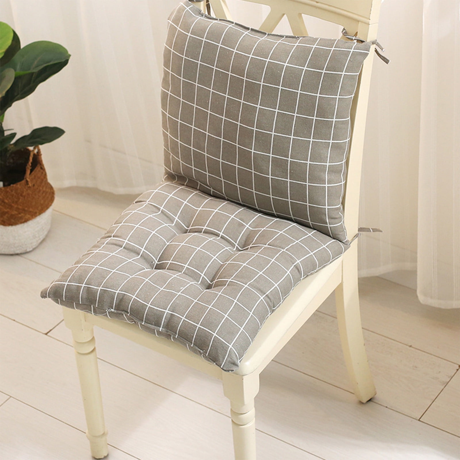 High Back Chair Cushions with Ties, 15.7