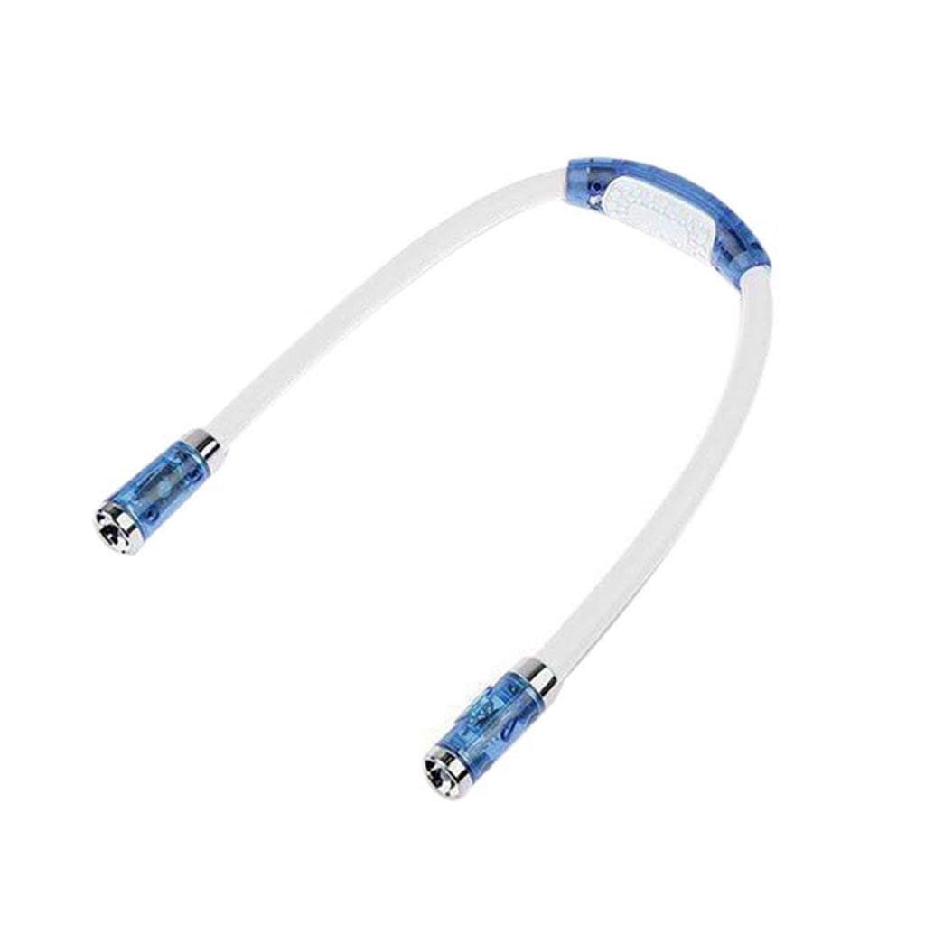 Rechargeable LED Neck Reading Light, 3 Modes Neck Reading Lamp, Hands Free Flexible Torch, U-Shaped LED Light with Soft Silicone Arms Comfortable Wear, for Camping Repairing Knitting Blue - Image 2