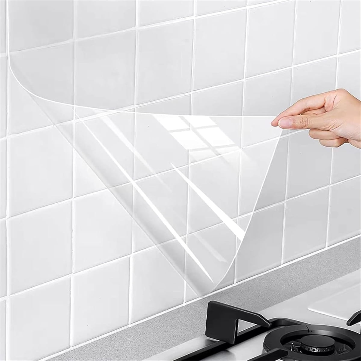 Wall Protective Film,Self-Adhesive Contact Paper,Removable Walls Covering,Heat-Resistant Clear Shelf Liner Backsplash for Home - Image 5