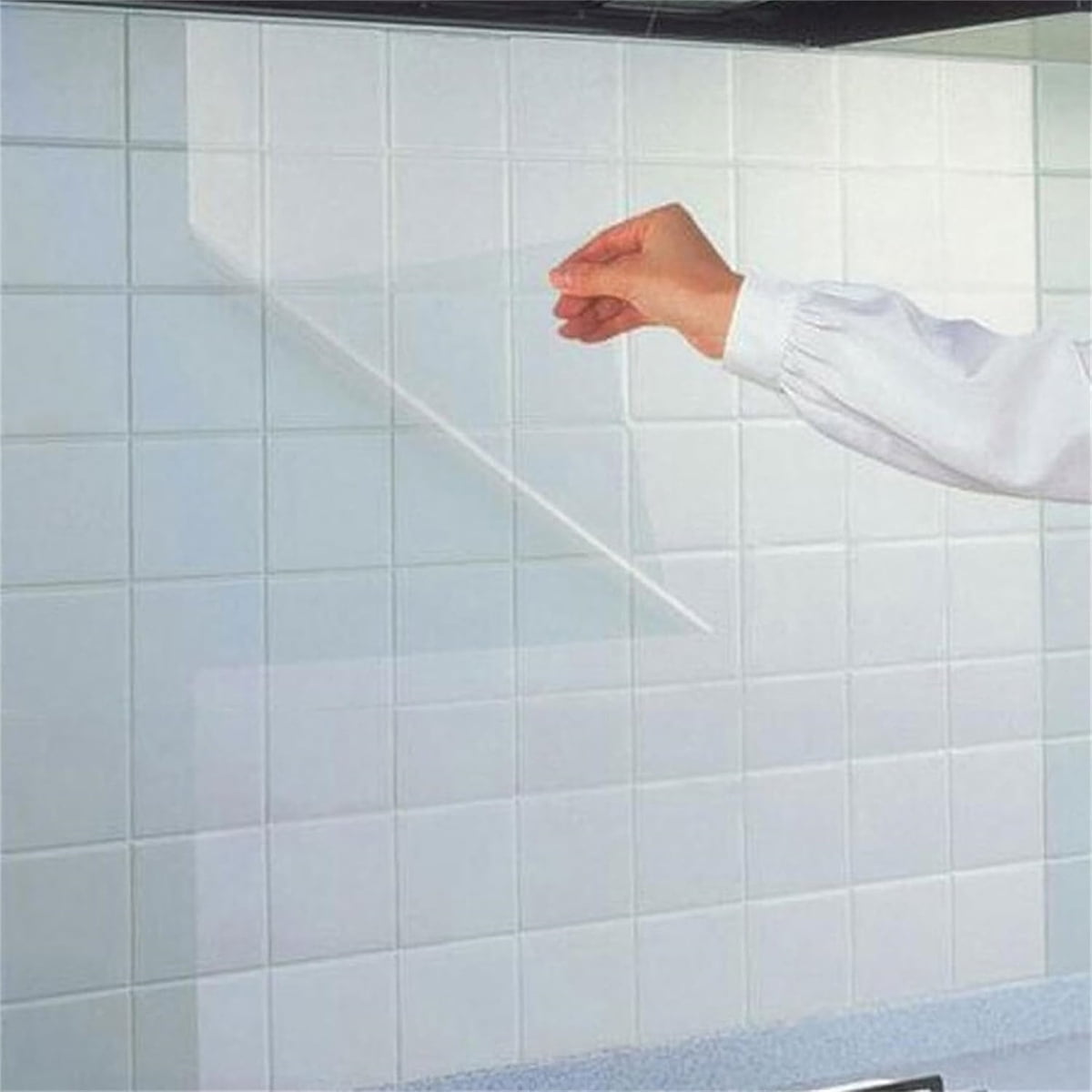 Wall Protective Film,Self-Adhesive Contact Paper,Removable Walls Covering,Heat-Resistant Clear Shelf Liner Backsplash for Home - Image 6