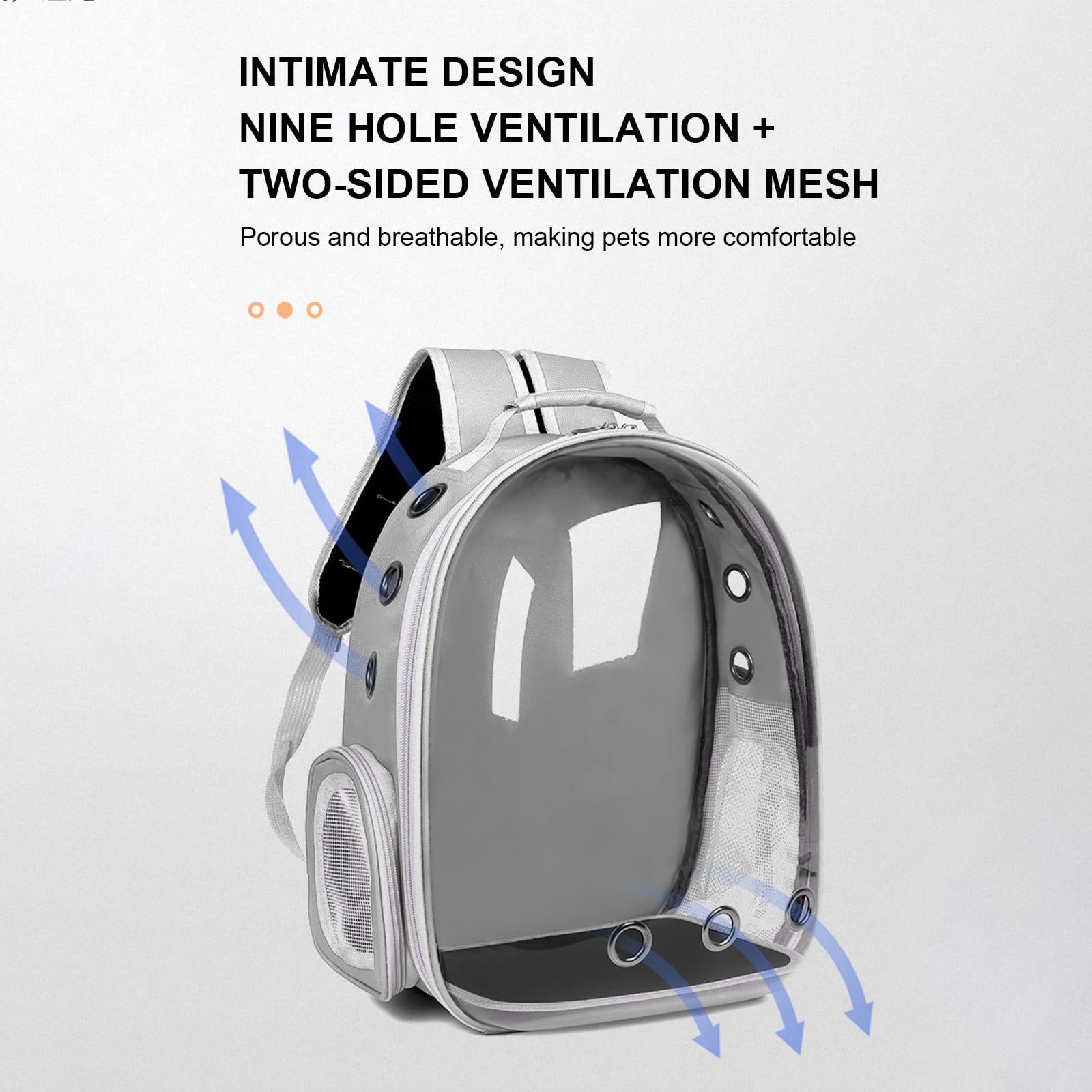 Pet Backpack Carrier, Transparent Space Capsule Pet Backpack Bag with Straps, Breathable Pet Carrier for Traveling Walking Hiking Outdoor Activities G - Image 3
