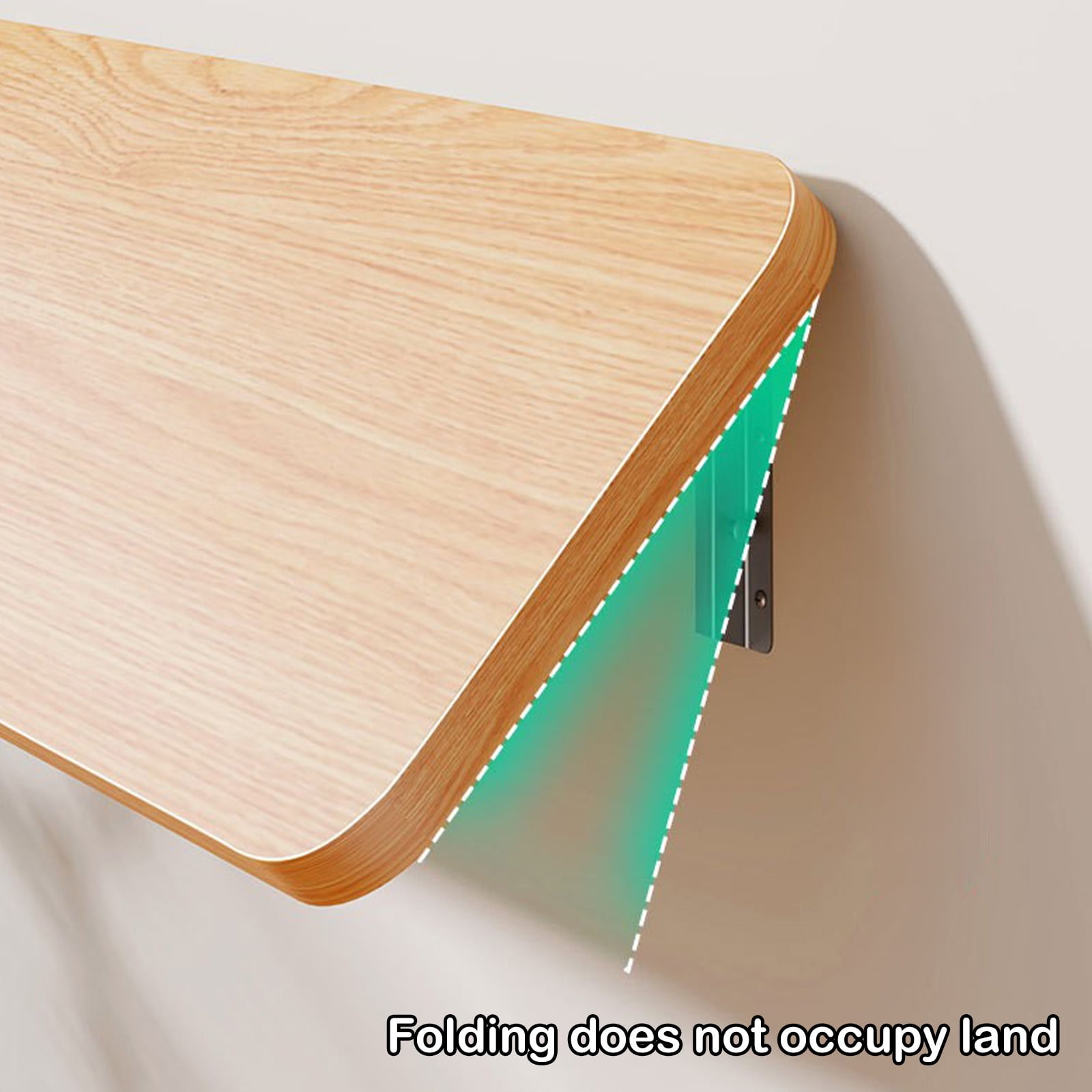 Floating Balcony Railing Table, Outdoor Indoor Wall Mounted Folding Table, Wall Mounted Shelves, Wall Foldable Shelves, Board Shelves, for Bedroom, Living Room, Kitchen Brown - Image 4