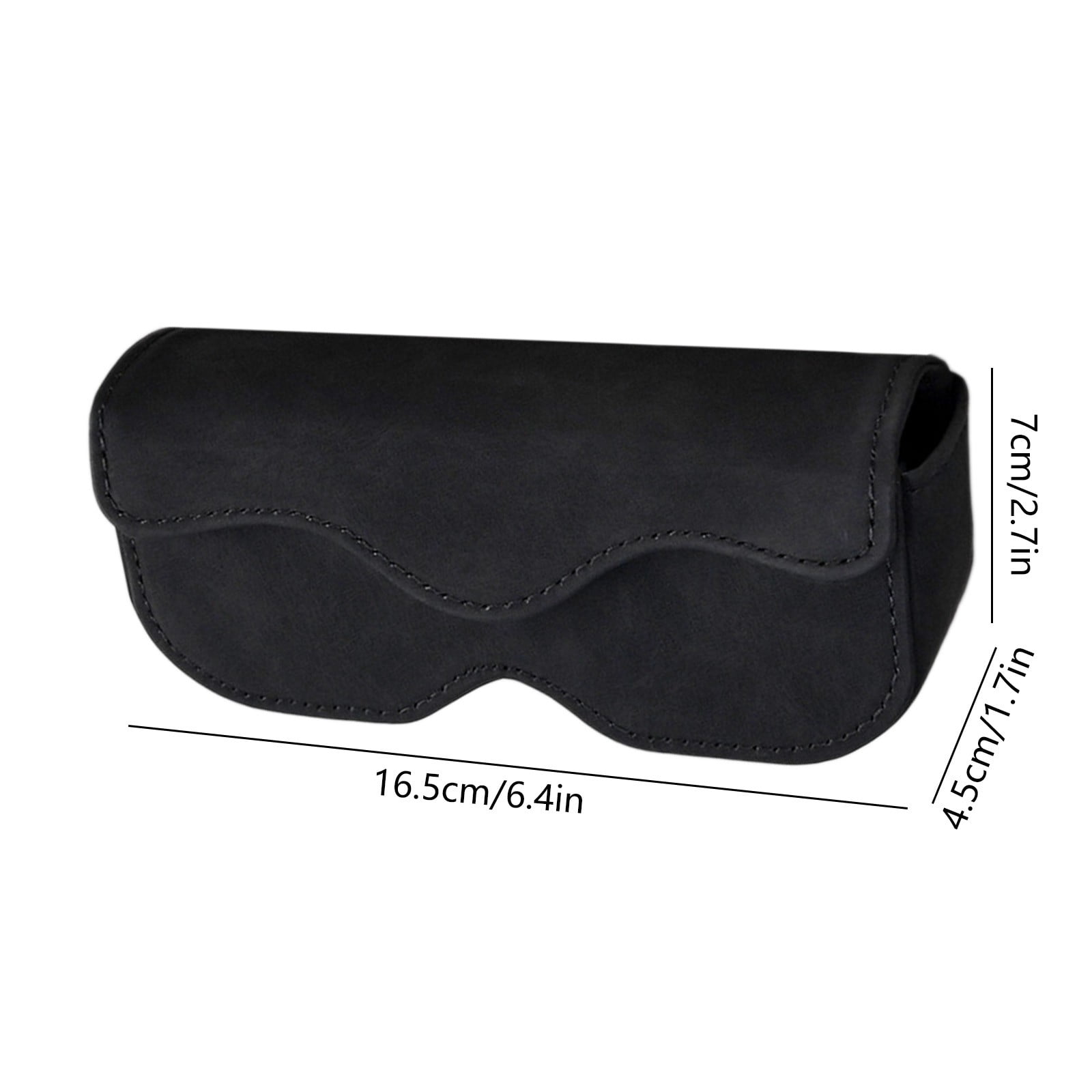 Sunglasses Holder for Car Sun Visor, Leather Auto Eyeglasses Storage Case with Hidden Closure, Protective Glasses Organizer Box, Vehicle Visor Accessories for Woman Man Black - Image 3