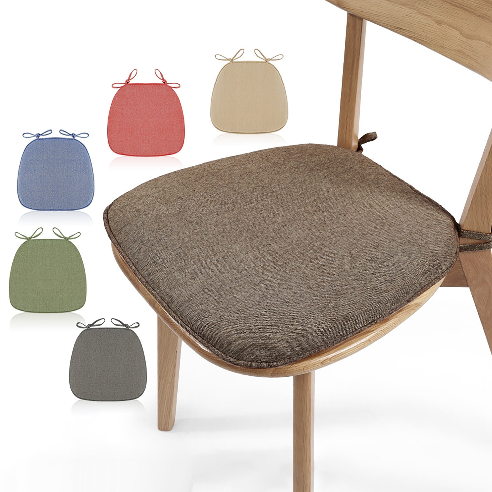 Chair Cushion with Ties for Dining Chairs, 16x17