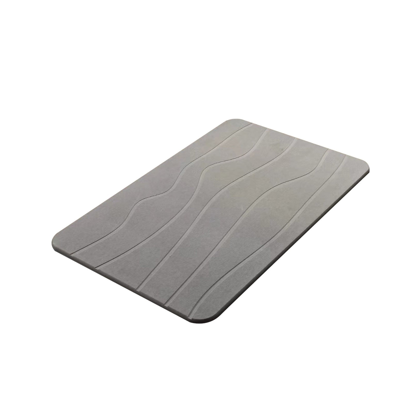 Stone Bath Mat, Diatomaceous Earth Shower Mat, Non-Slip Super Absorbent Diatomite Stone Bath Mats, Bathroom Door Mat, for Bathroom Floor Quick Drying Natural Easy to Clean Gray - Image 2