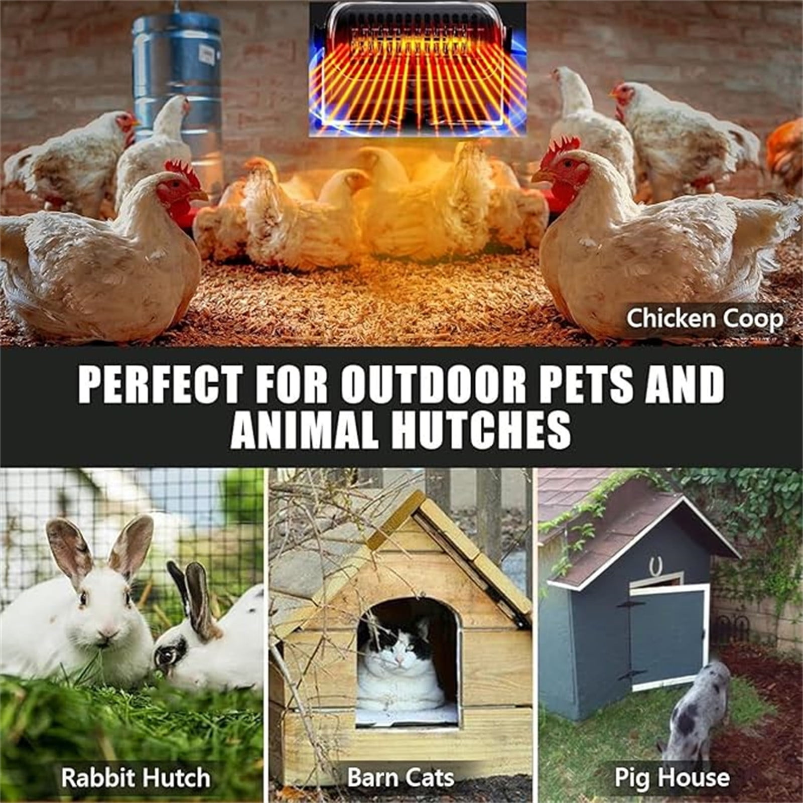 Solar Powered Heater, Winter Chicken Coop Heater, Solar Greenhouse Heater with Overheat Protection, for Drying Heating Warm Wind Gear As shown - Image 4