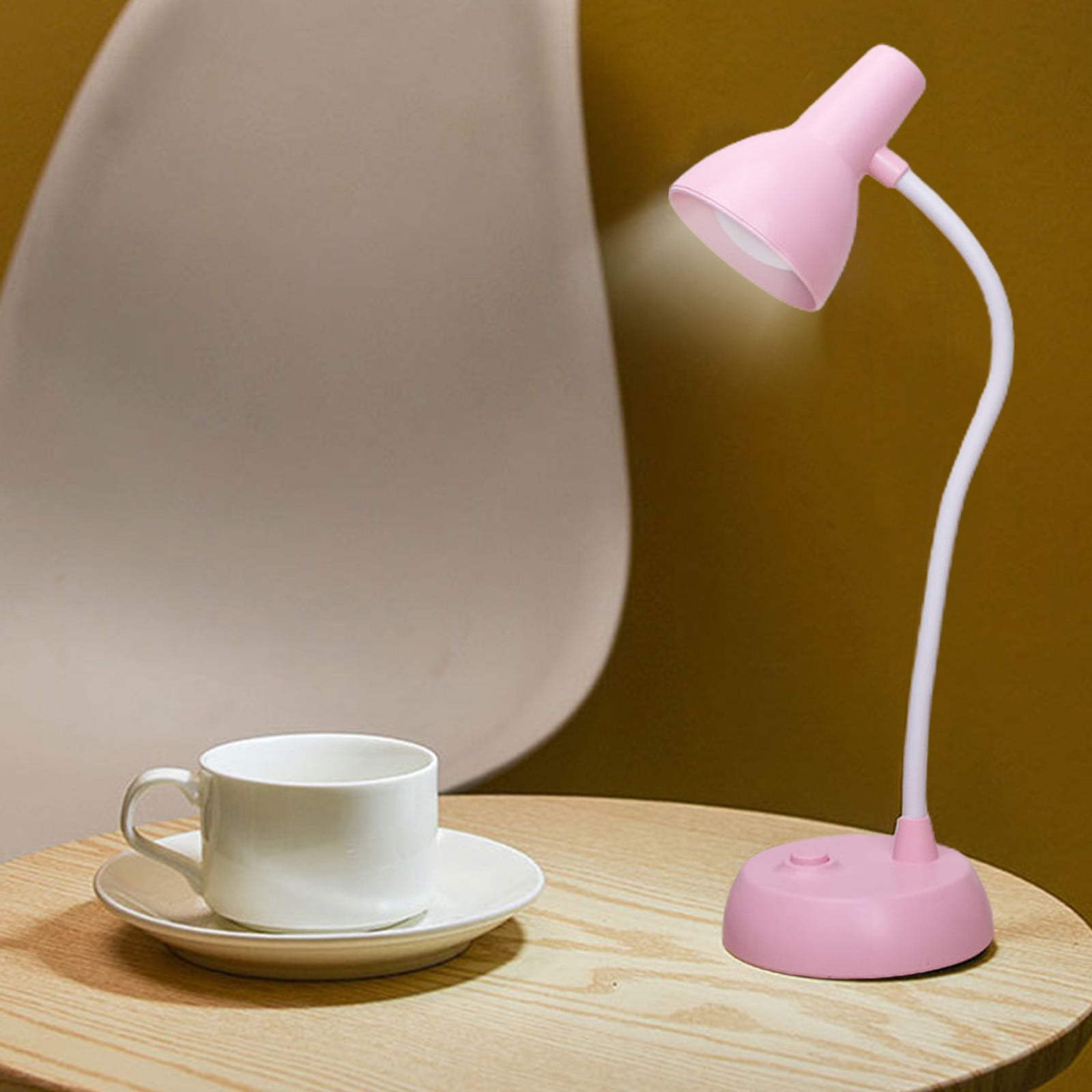 Cute Desk Lamp with USB Charging Port, Dimmable LED Reading Lamp, Flexible Gooseneck Auto Dimming Table Task Light, Bedside Reading Table Lamp, for Home Office Dorm Bedside White - Image 5