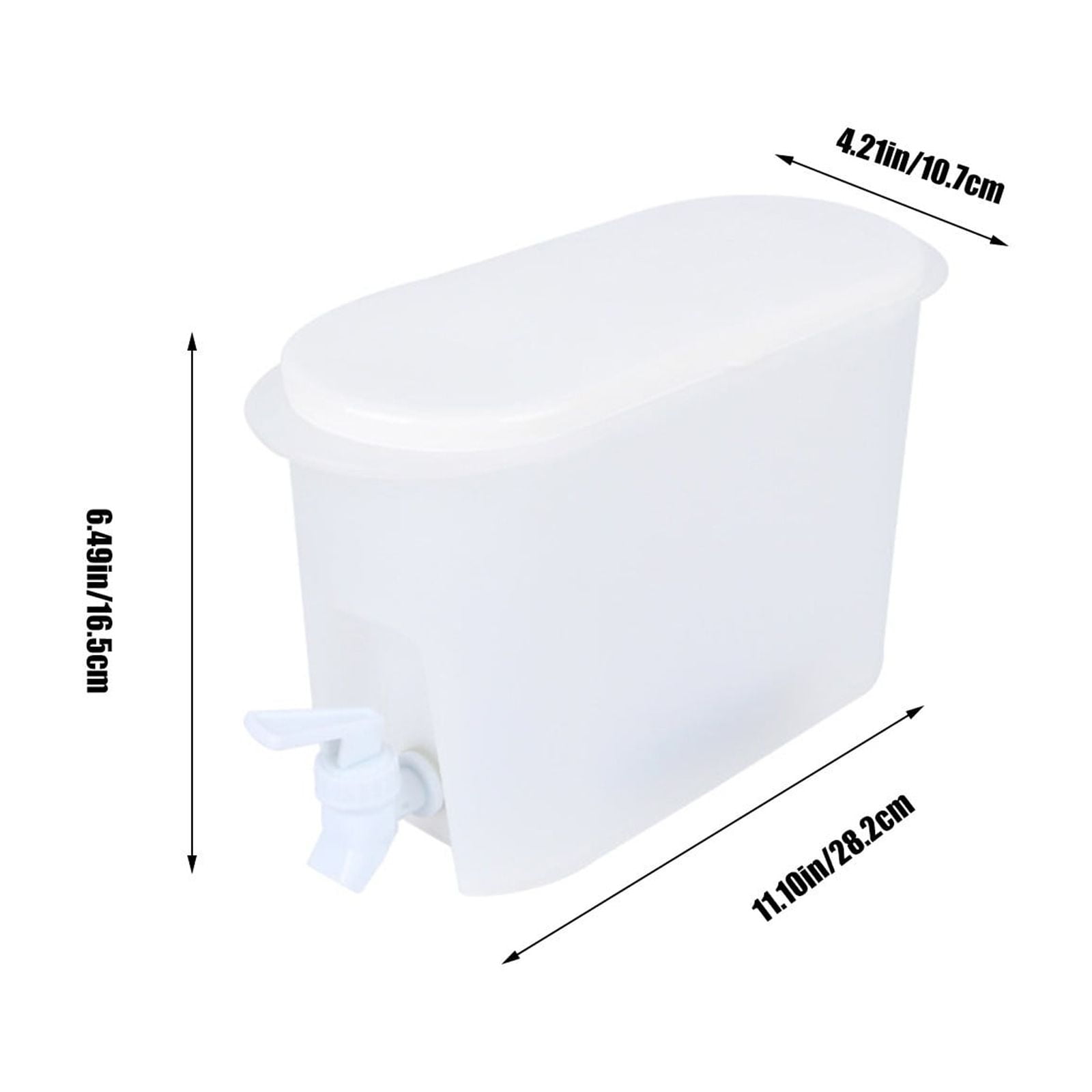 Beverage Drink Dispenser for Fridge, Plastic Beverage Dispenser with Spigot, Juice Container Sealed, Cold Hot Drink Jug for Christmas Party Supplies, Outdoor Camping Tools Clear - Image 3